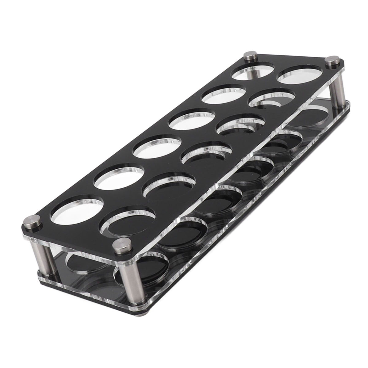 Wine Bottle Display Holder Acrylic Impact Resistant Decorative Wine Bottle Rack for Home Bar 2X6 12 Head Combination Cup Holder