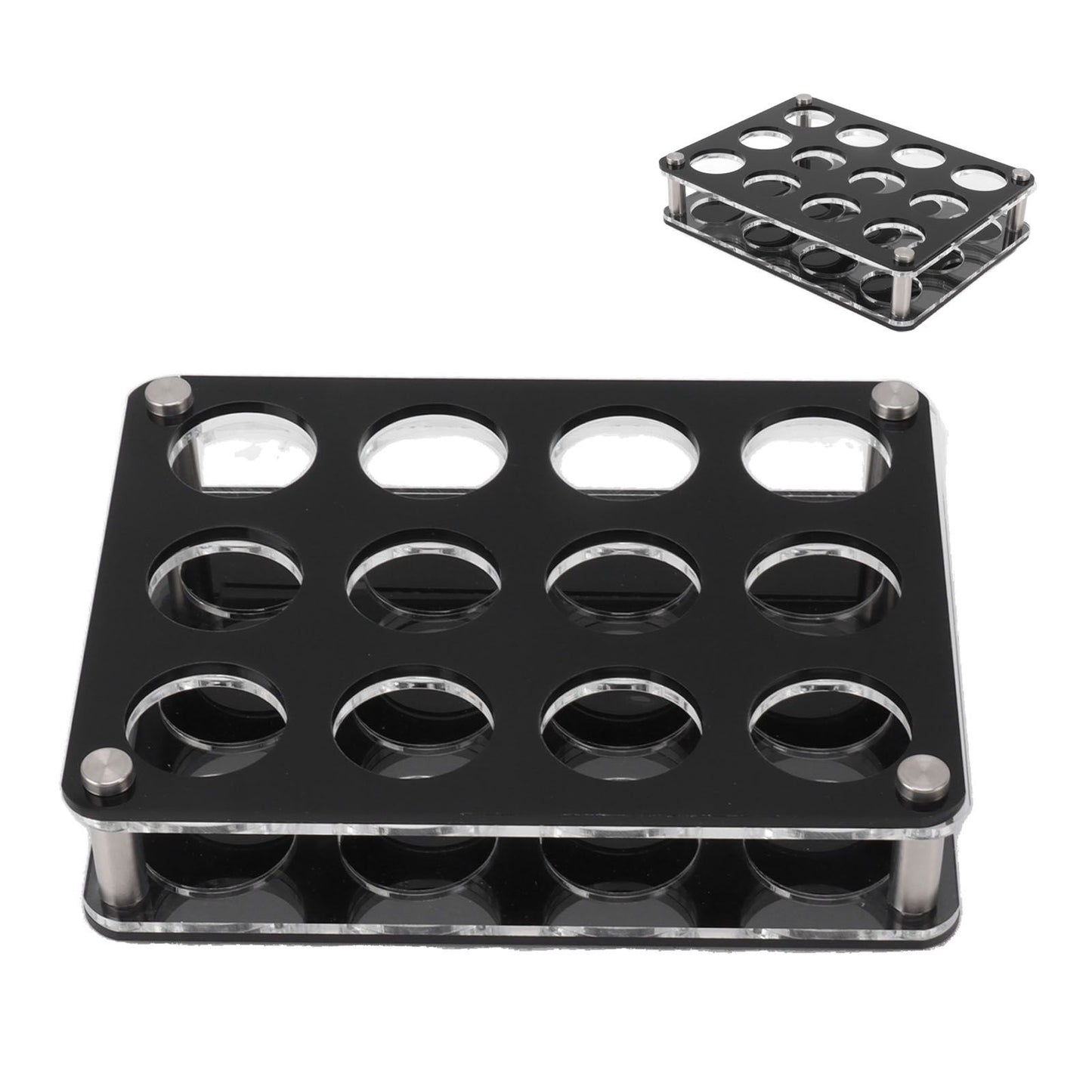 Wine Bottle Display Holder Acrylic Impact Resistant Decorative Wine Bottle Rack for Home Bar 3X4 12 Head Combination Cup Holder