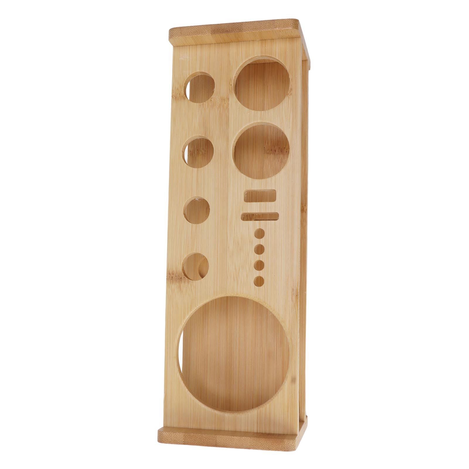 Bartender Kit Stand Large Capacity Space Saving Bamboo Wood Bartending Tool Storage Holder for Bar Home