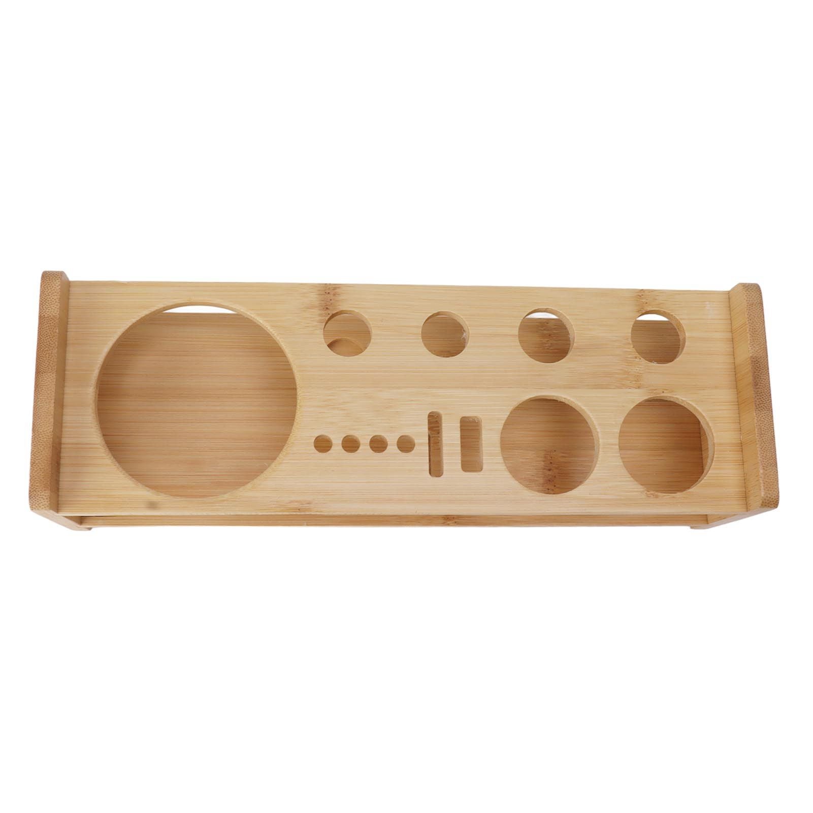 Bartender Kit Stand Large Capacity Space Saving Bamboo Wood Bartending Tool Storage Holder for Bar Home