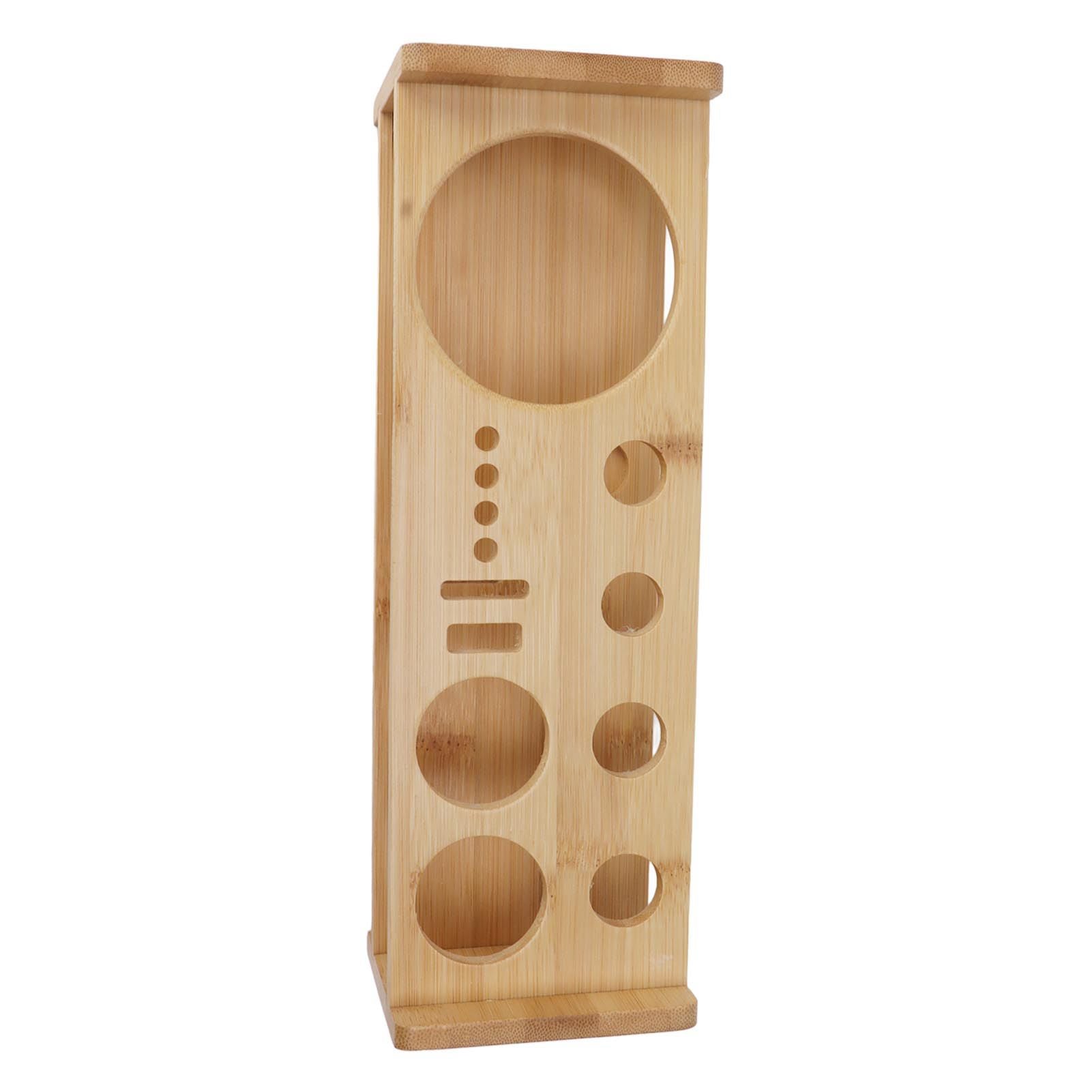Bartender Kit Stand Large Capacity Space Saving Bamboo Wood Bartending Tool Storage Holder for Bar Home