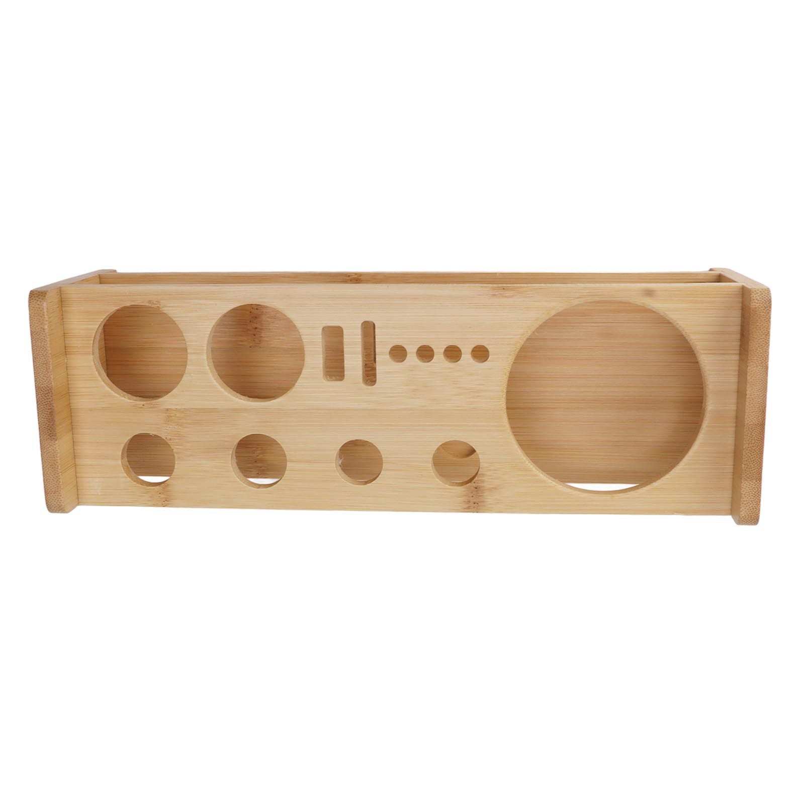 Bartender Kit Stand Large Capacity Space Saving Bamboo Wood Bartending Tool Storage Holder for Bar Home