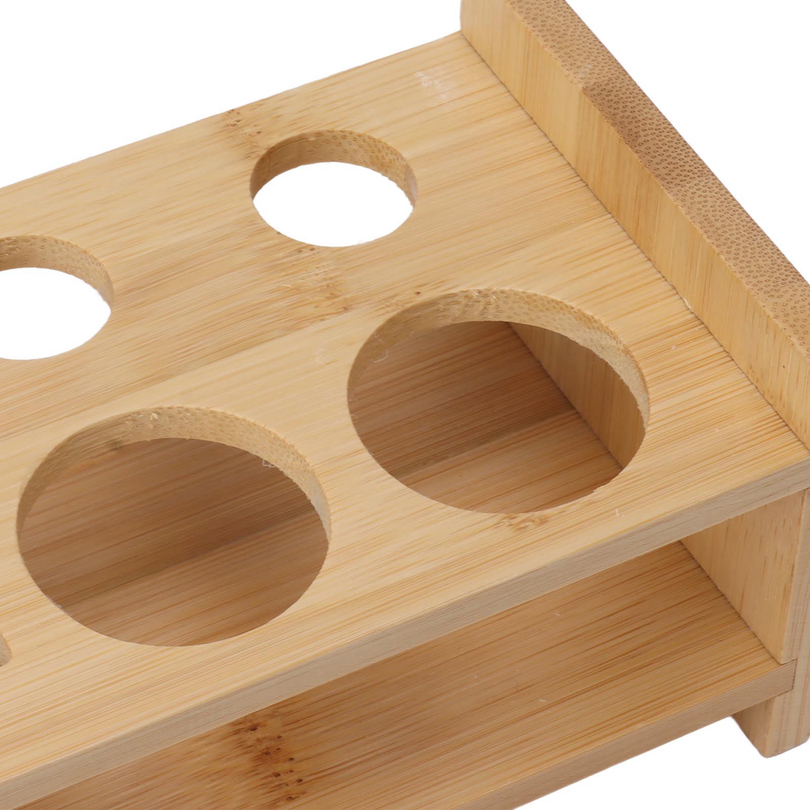 Bartender Kit Stand Large Capacity Space Saving Bamboo Wood Bartending Tool Storage Holder for Bar Home
