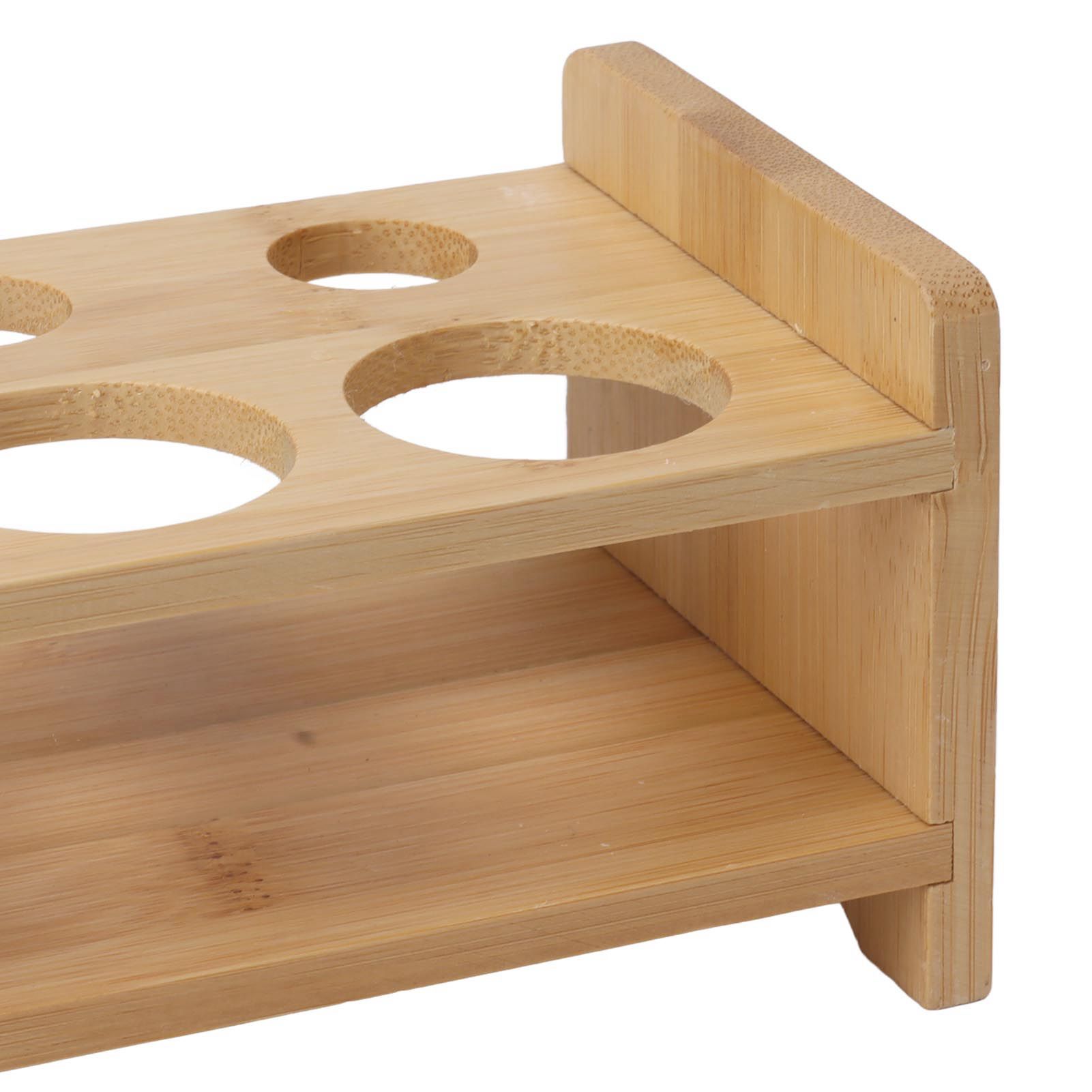 Bartender Kit Stand Large Capacity Space Saving Bamboo Wood Bartending Tool Storage Holder for Bar Home