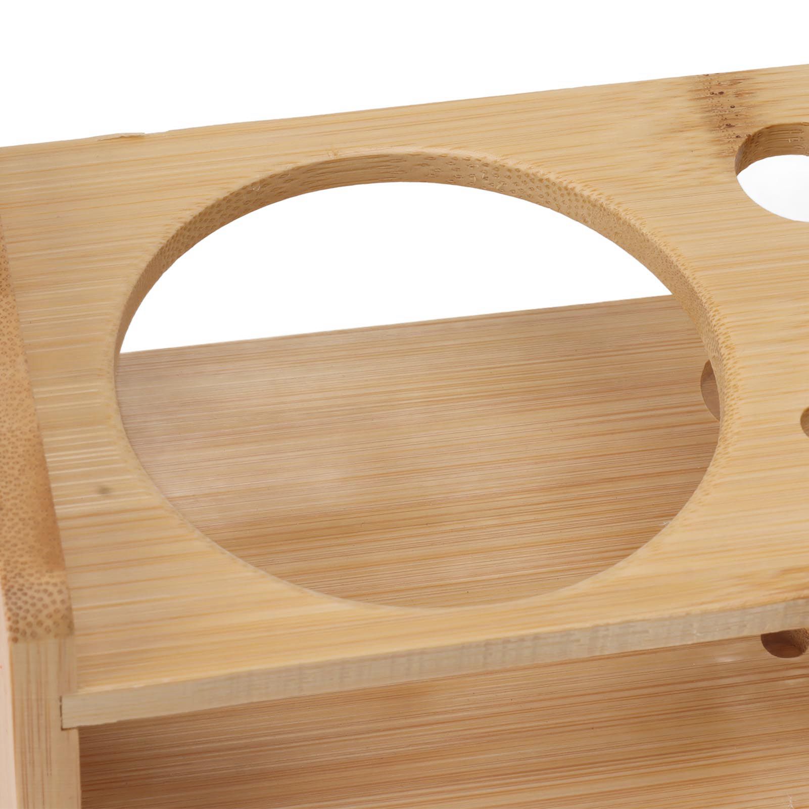 Bartender Kit Stand Large Capacity Space Saving Bamboo Wood Bartending Tool Storage Holder for Bar Home