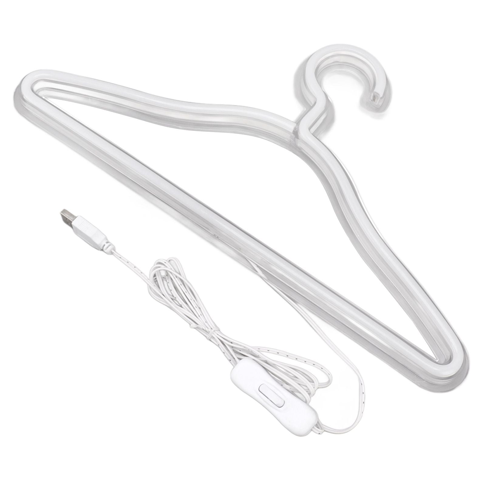 Coat Hanger LED Neon Sign Decorative Wall Hanging Sign for Room Bedroom Store Holiday Wall Decoration