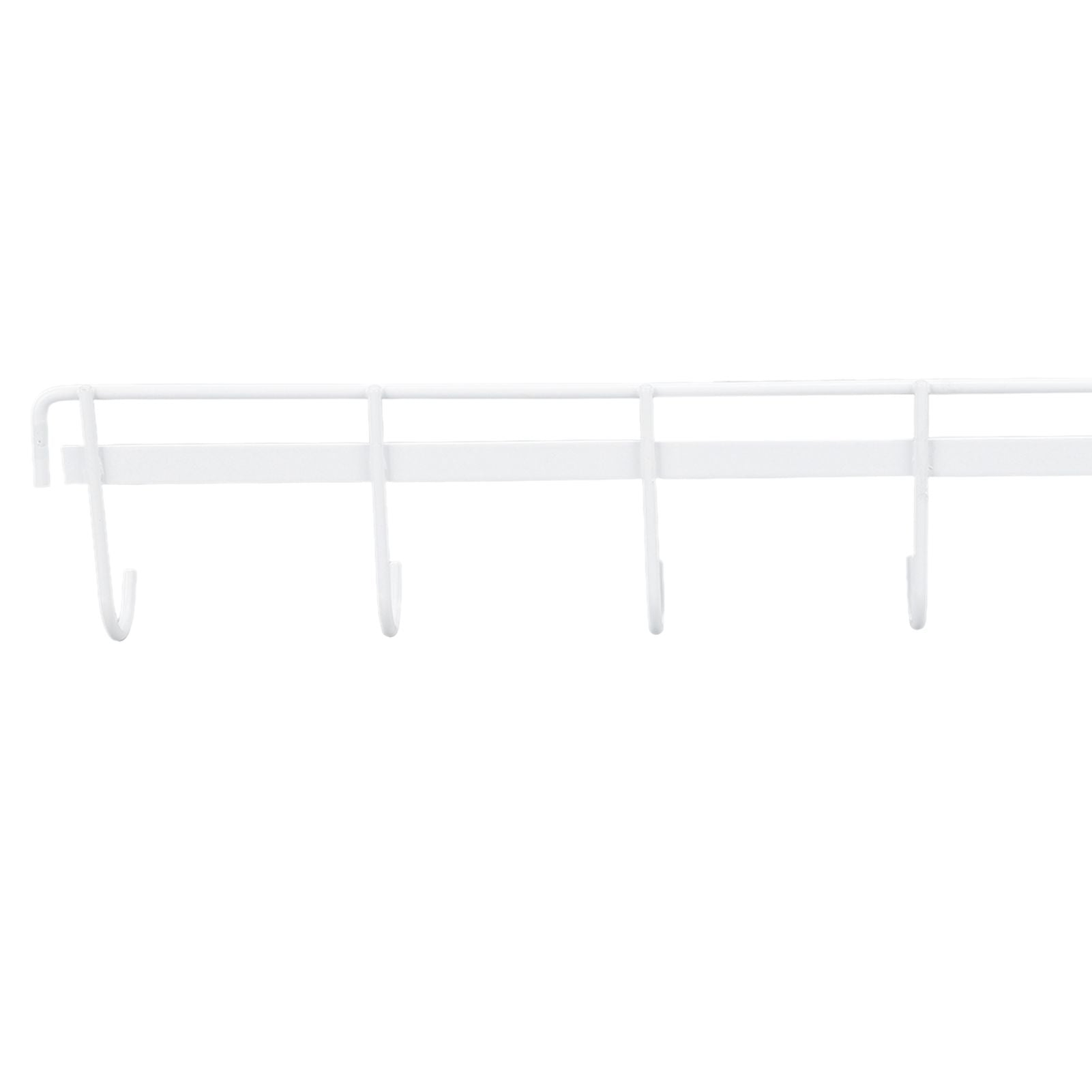 2pcs Wall Mounted Coat Rack Stainless Steel Wall Hanging Coat Hook Rail with 6 Hooks for Clothes Towel Hat 6 Hooks 2 White