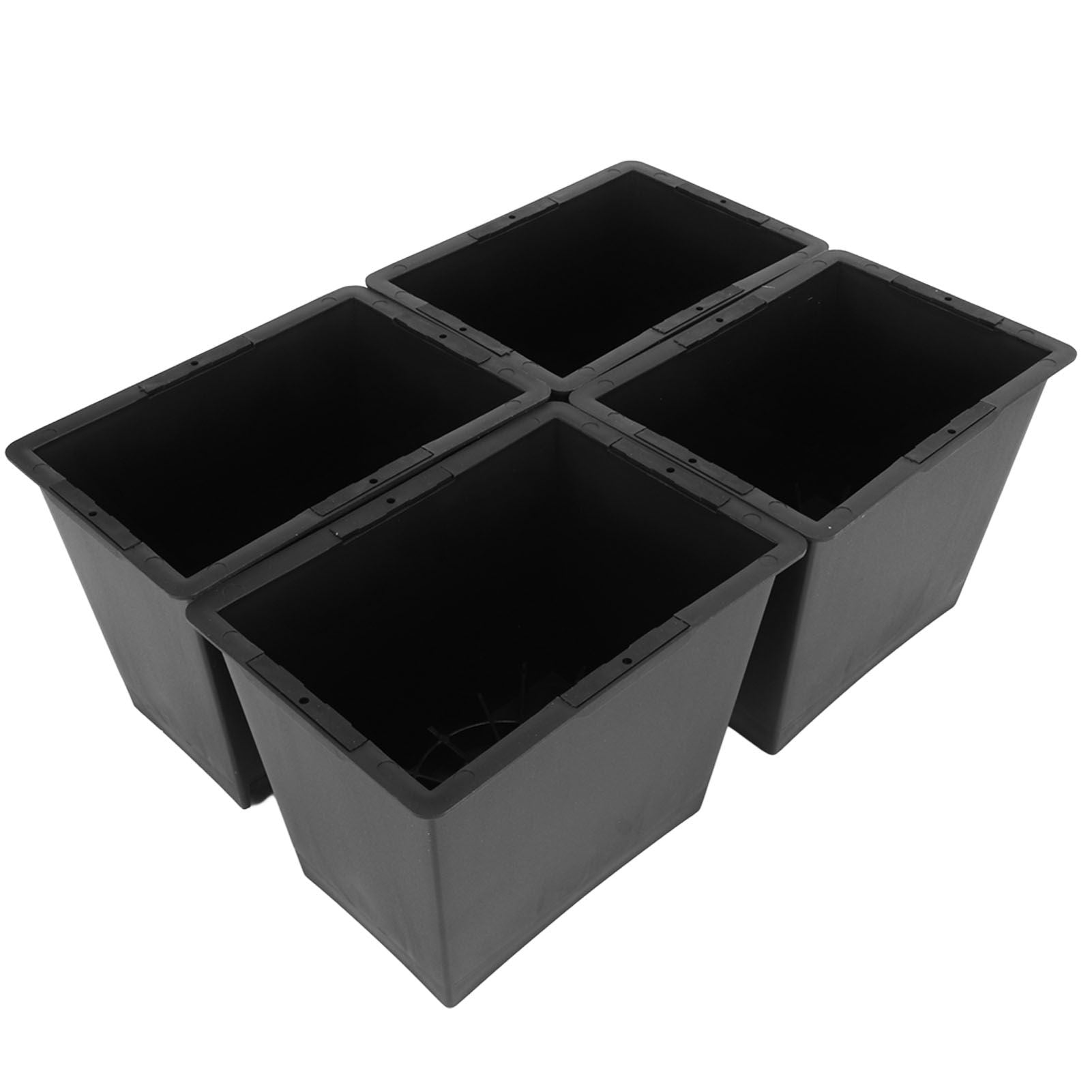 4Pcs Stackable Bed Risers ABS Anti Slip Furniture Risers for Bed Desk Sofa Table Black 6 Inch