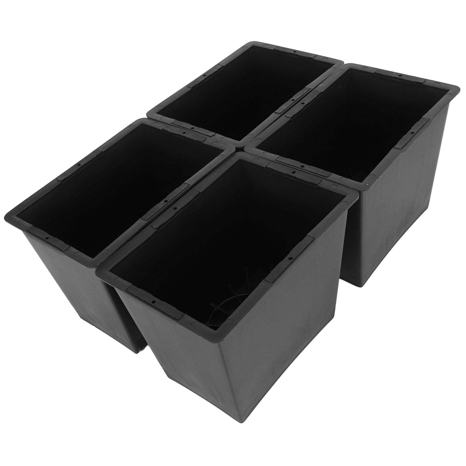 4Pcs Stackable Bed Risers ABS Anti Slip Furniture Risers for Bed Desk Sofa Table Black 6 Inch