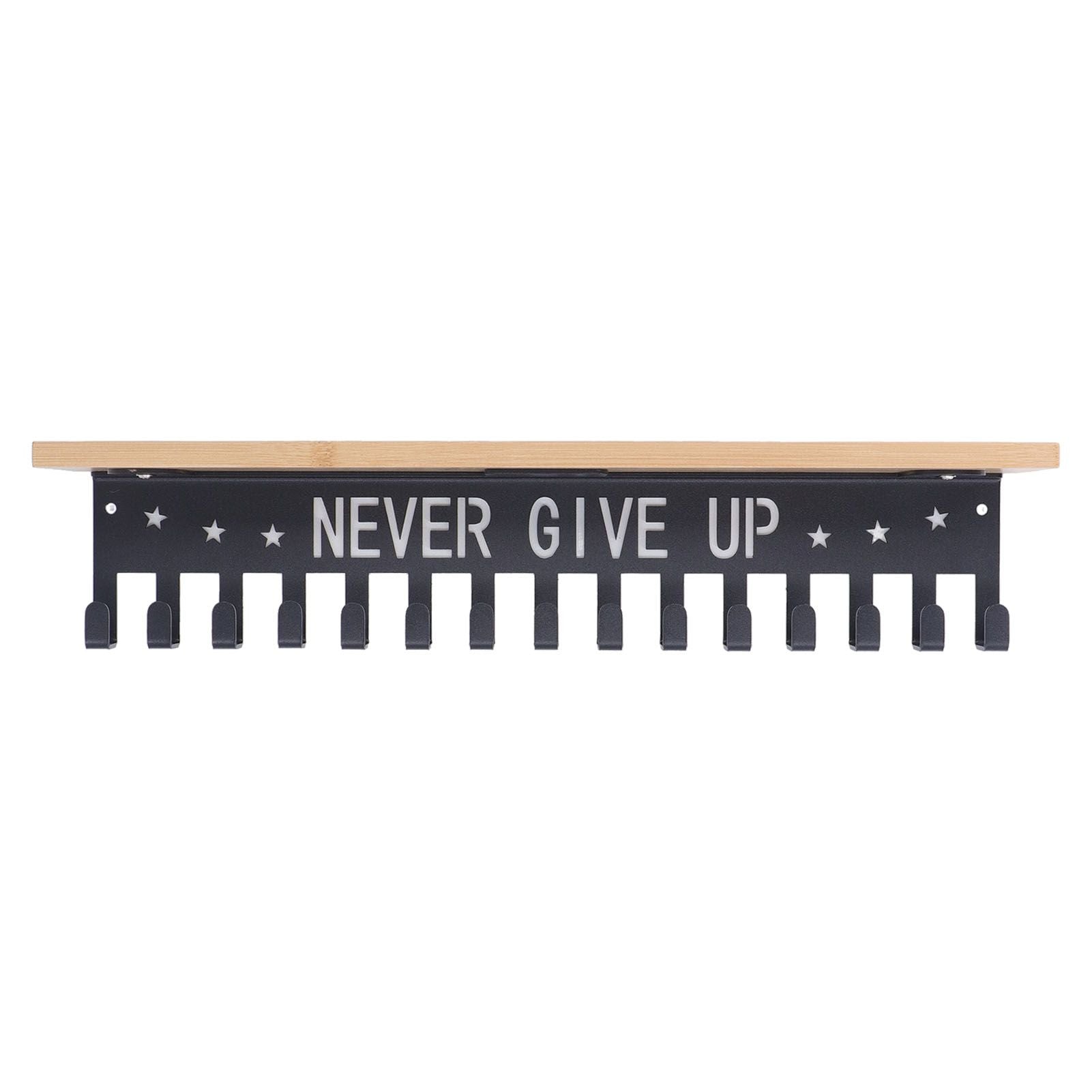 Metal Award Display Trophy Shelf Bamboo Trophy Shelf Metal Wall Mounted Medal Display Hanger