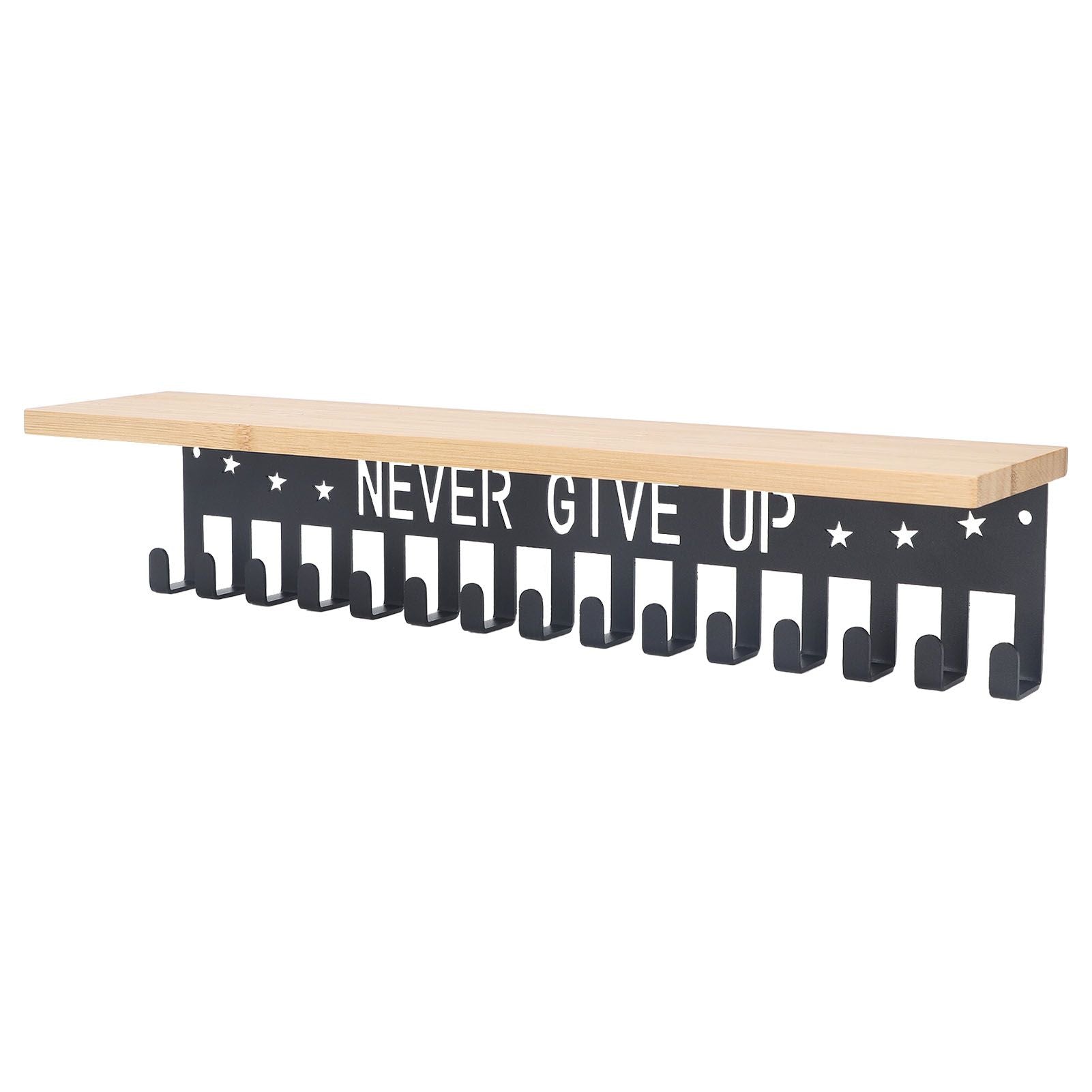 Metal Award Display Trophy Shelf Bamboo Trophy Shelf Metal Wall Mounted Medal Display Hanger