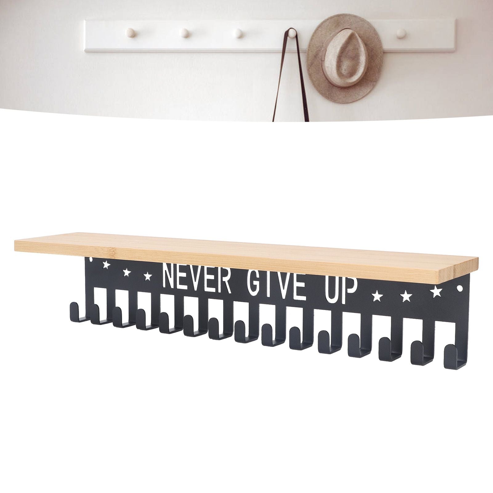 Metal Award Display Trophy Shelf Bamboo Trophy Shelf Metal Wall Mounted Medal Display Hanger