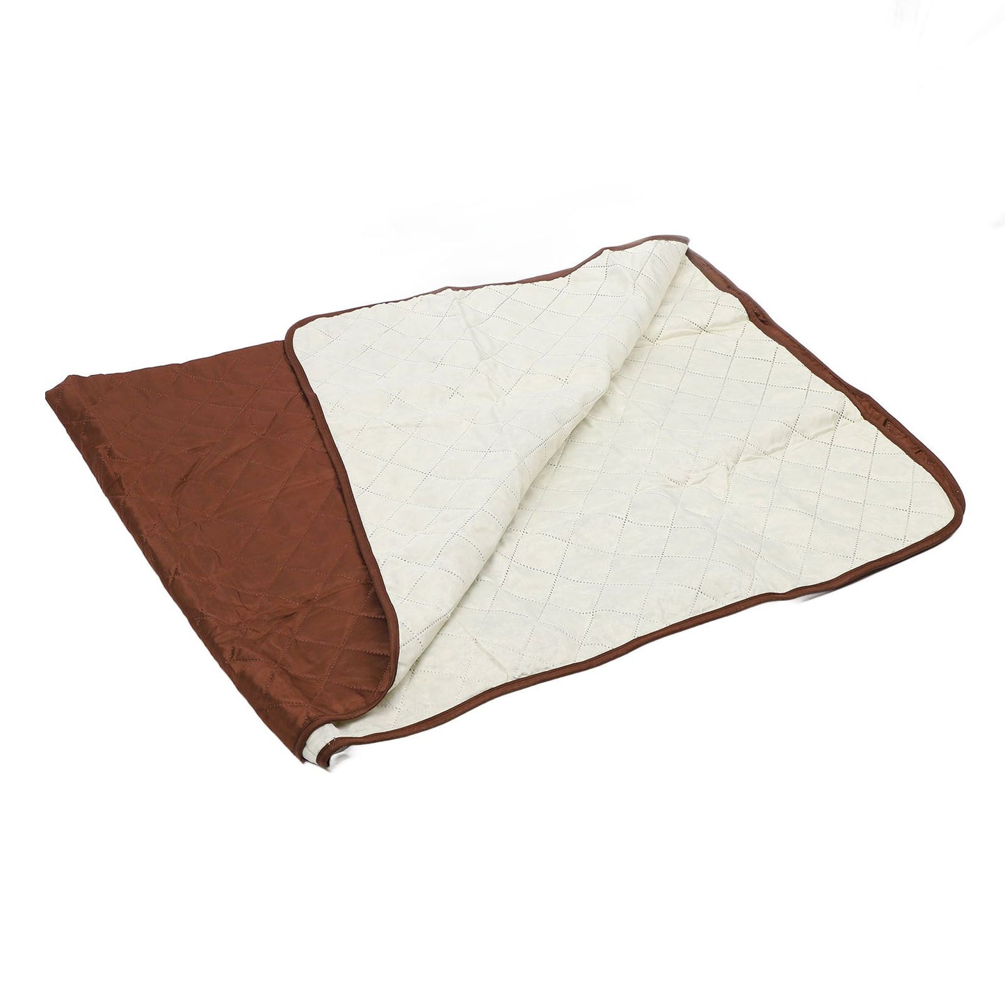 Sofa Protective Cover Waterproof Washable Wear Resistant 2 Seats Polyester Mat for Pets Brown
