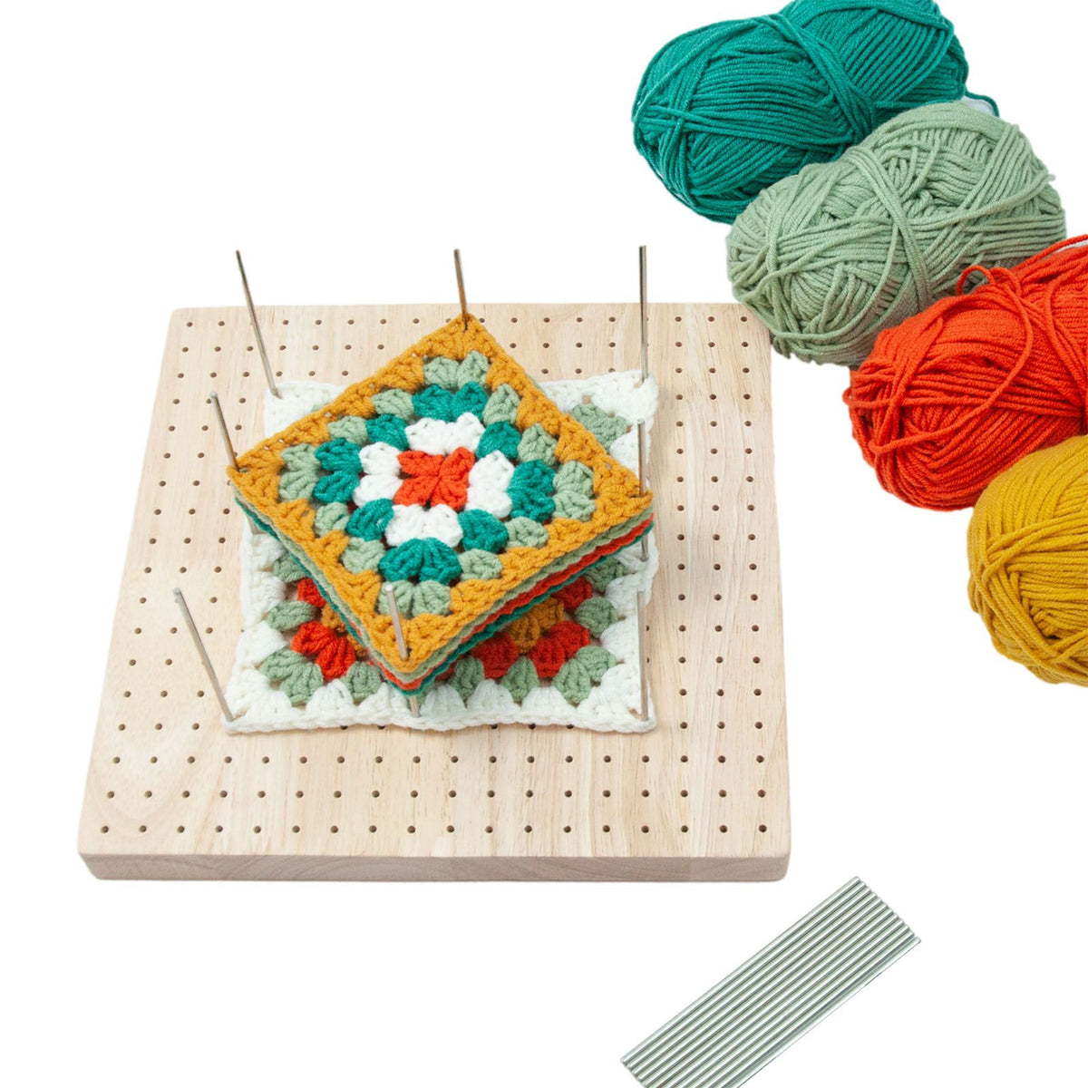 9.3in Rubber Wooden Crochet Blocking Board Crochet Accessories