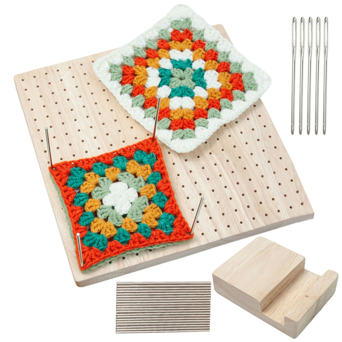 9.3in Rubber Wooden Crochet Blocking Board Crochet Accessories