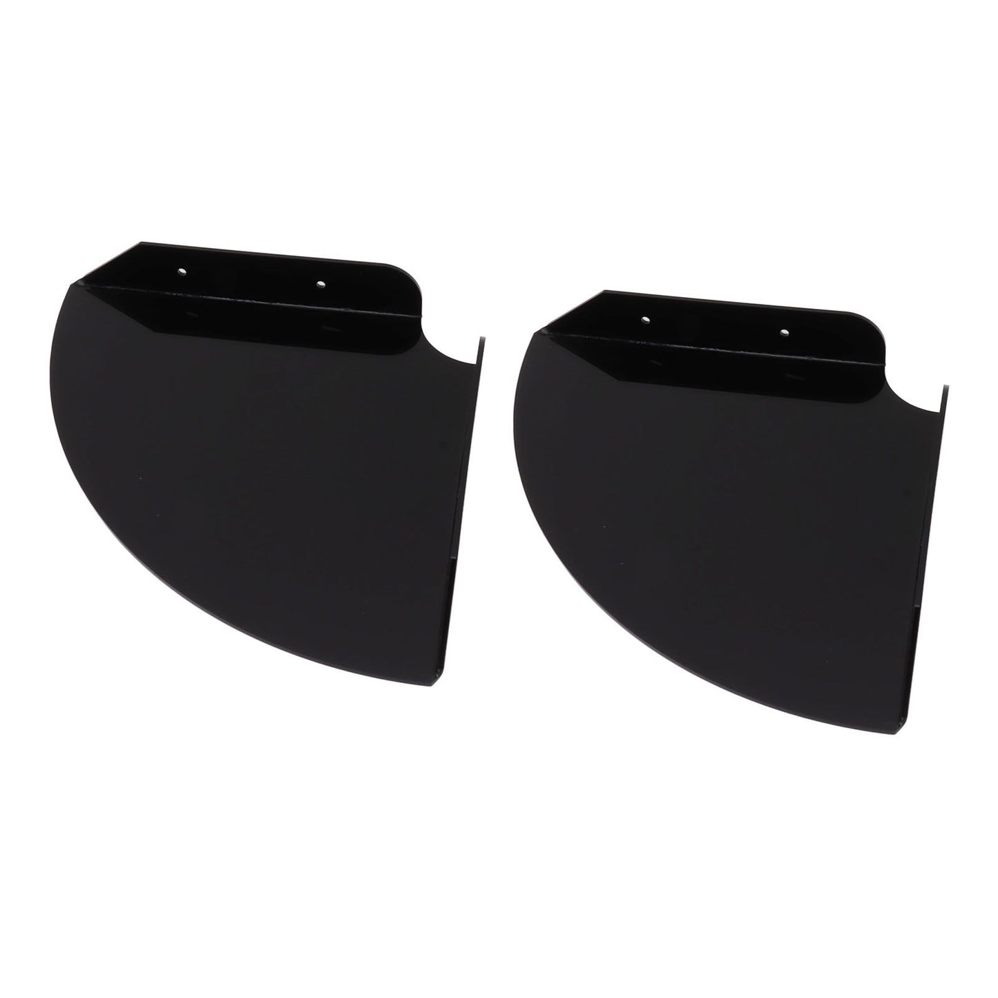 2pcs Wall Mount Floating Corner Shelves Quarter Round Hanging Corner Shelves for Bedrooms Living Rooms Shower Room Black