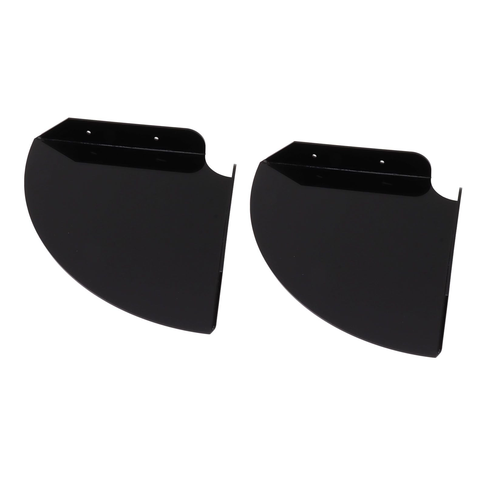 2pcs Wall Mount Floating Corner Shelves Quarter Round Hanging Corner Shelves for Bedrooms Living Rooms Shower Room Black