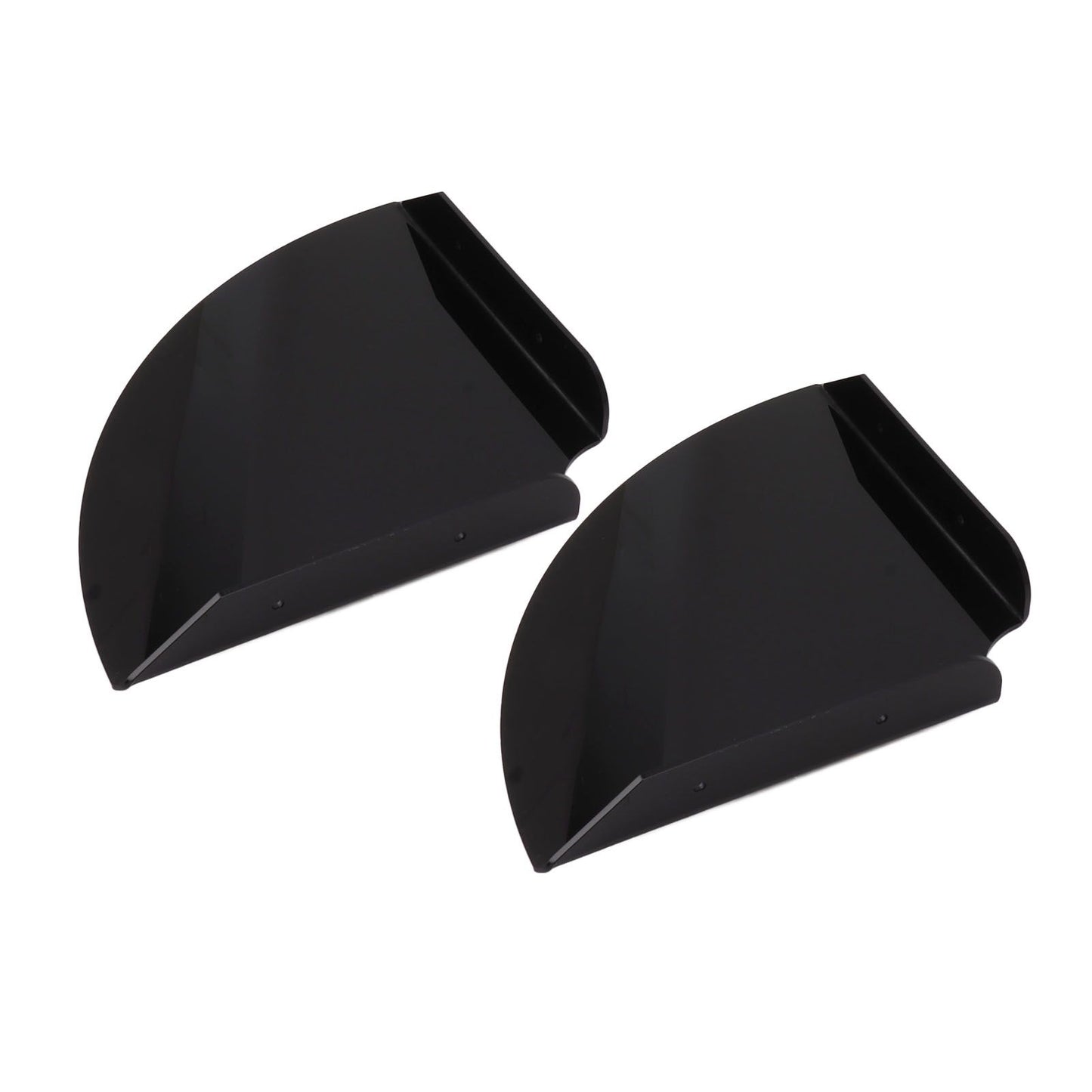 2pcs Wall Mount Floating Corner Shelves Quarter Round Hanging Corner Shelves for Bedrooms Living Rooms Shower Room Black