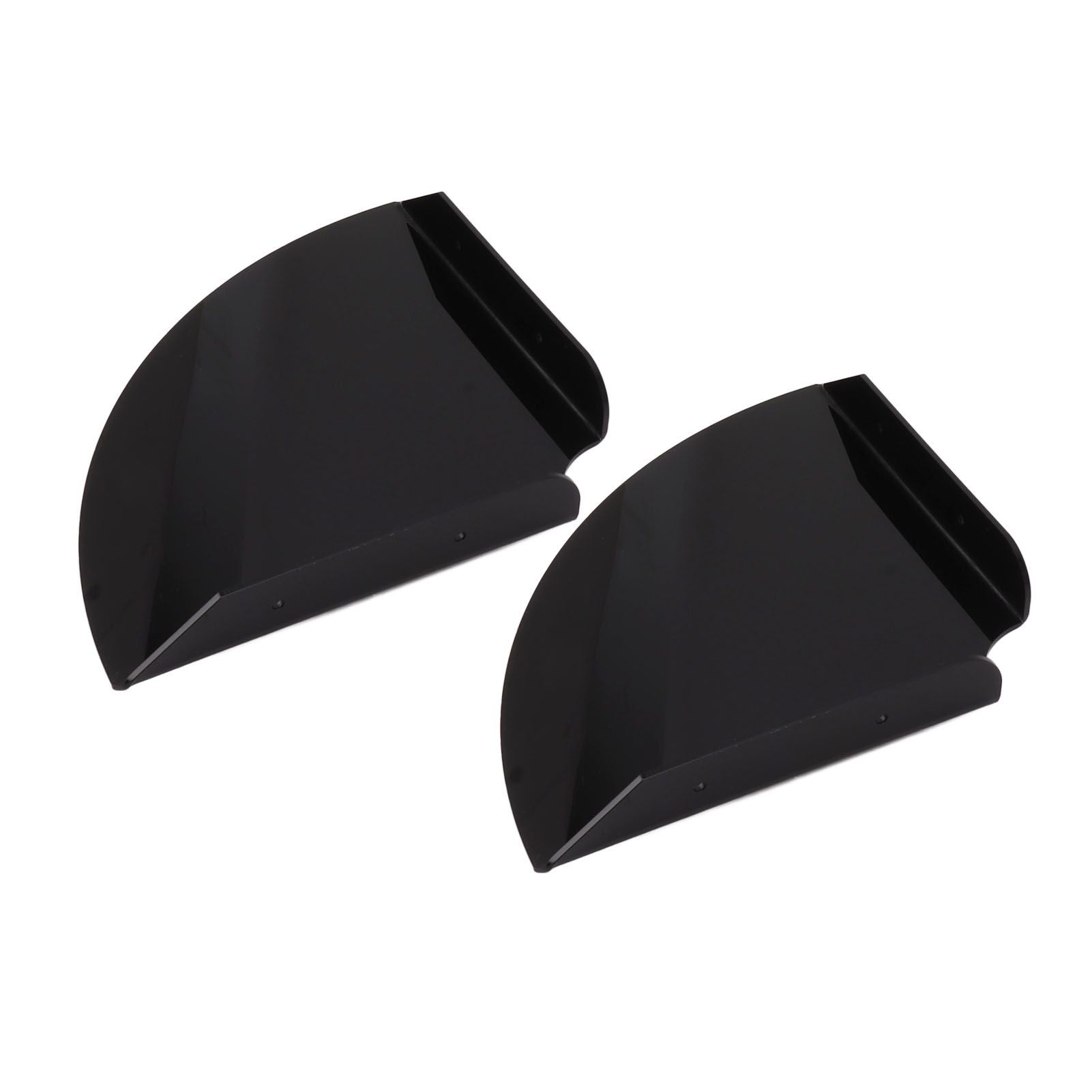2pcs Wall Mount Floating Corner Shelves Quarter Round Hanging Corner Shelves for Bedrooms Living Rooms Shower Room Black