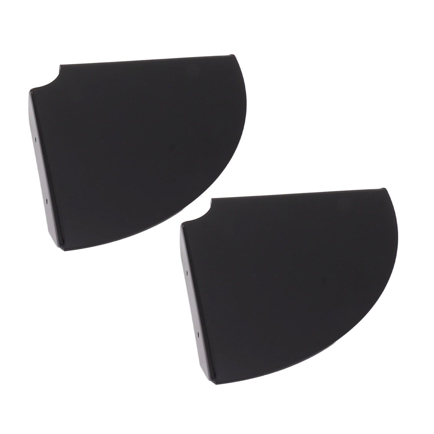 2pcs Wall Mount Floating Corner Shelves Quarter Round Hanging Corner Shelves for Bedrooms Living Rooms Shower Room Black
