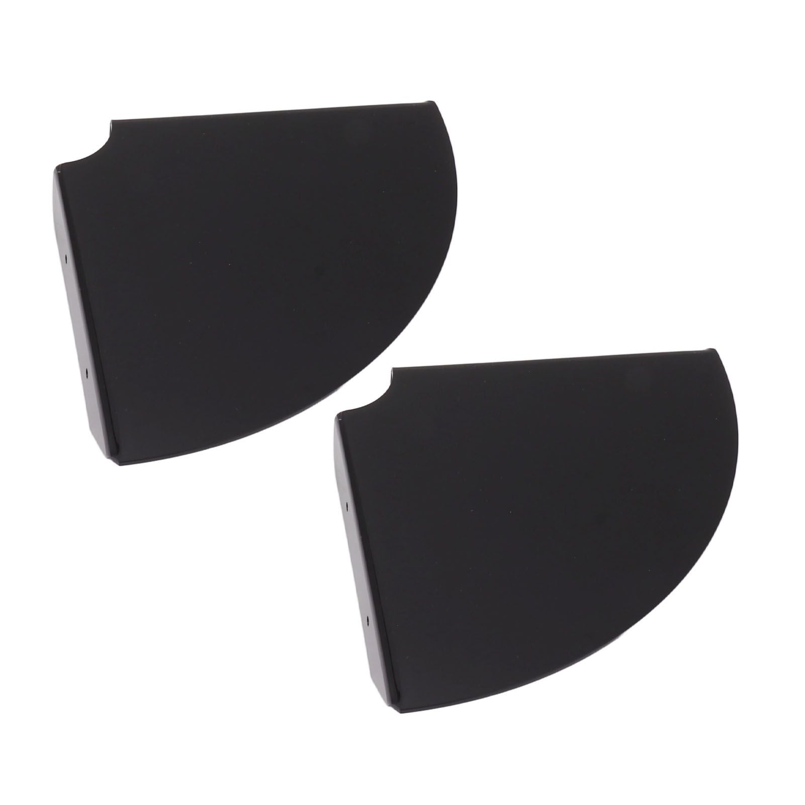 2pcs Wall Mount Floating Corner Shelves Quarter Round Hanging Corner Shelves for Bedrooms Living Rooms Shower Room Black