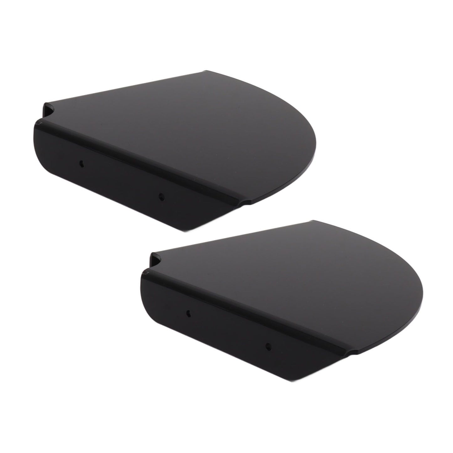 2pcs Wall Mount Floating Corner Shelves Quarter Round Hanging Corner Shelves for Bedrooms Living Rooms Shower Room Black
