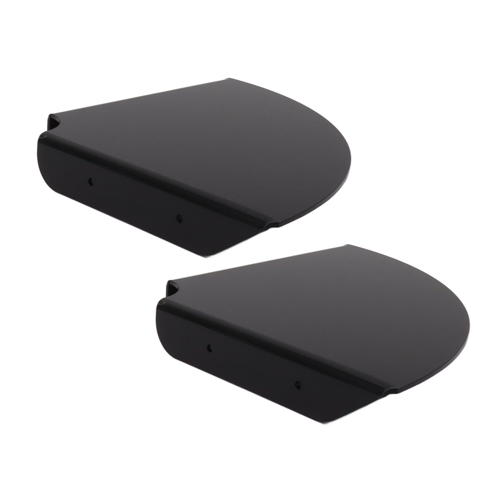 2pcs Wall Mount Floating Corner Shelves Quarter Round Hanging Corner Shelves for Bedrooms Living Rooms Shower Room Black
