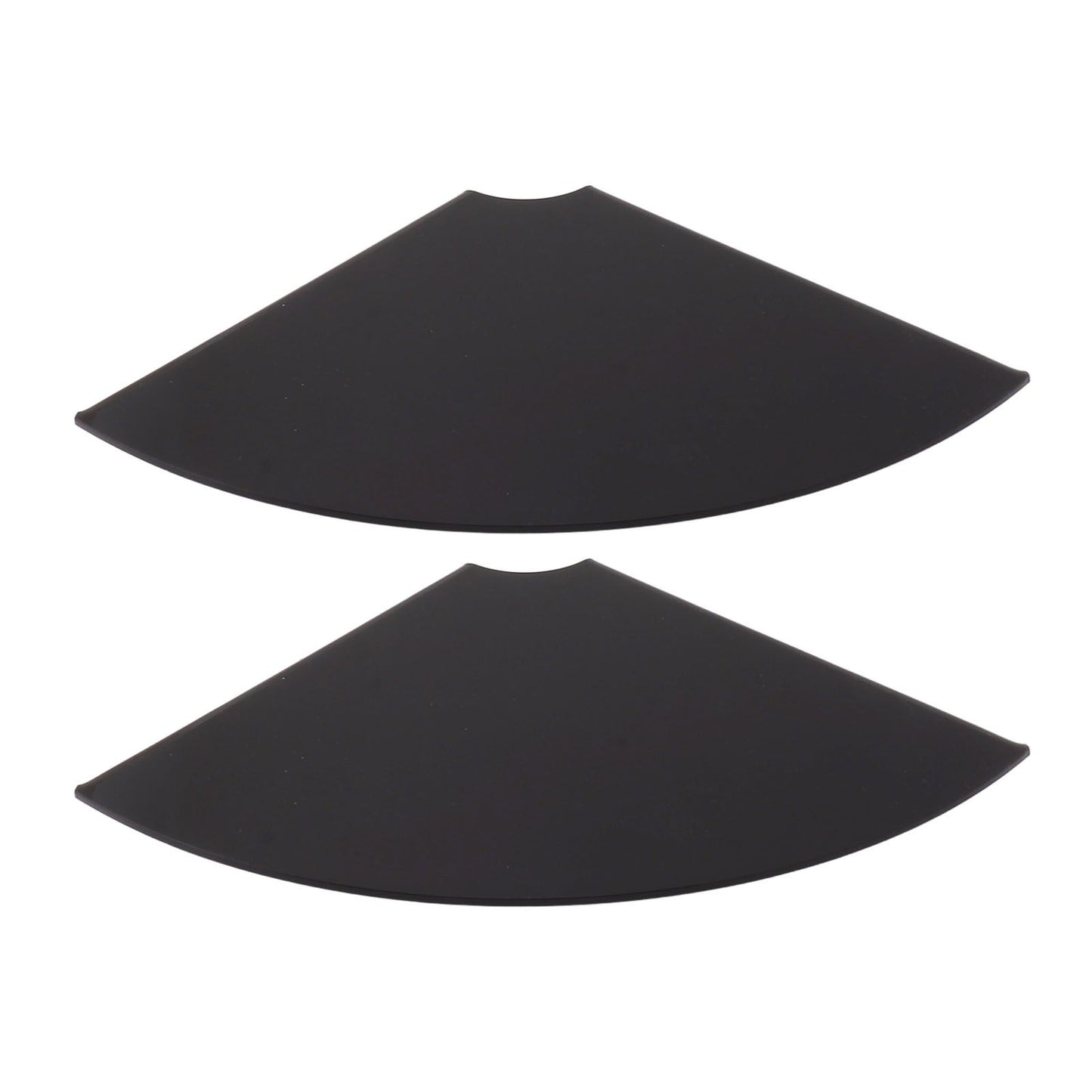 2pcs Wall Mount Floating Corner Shelves Quarter Round Hanging Corner Shelves for Bedrooms Living Rooms Shower Room Black