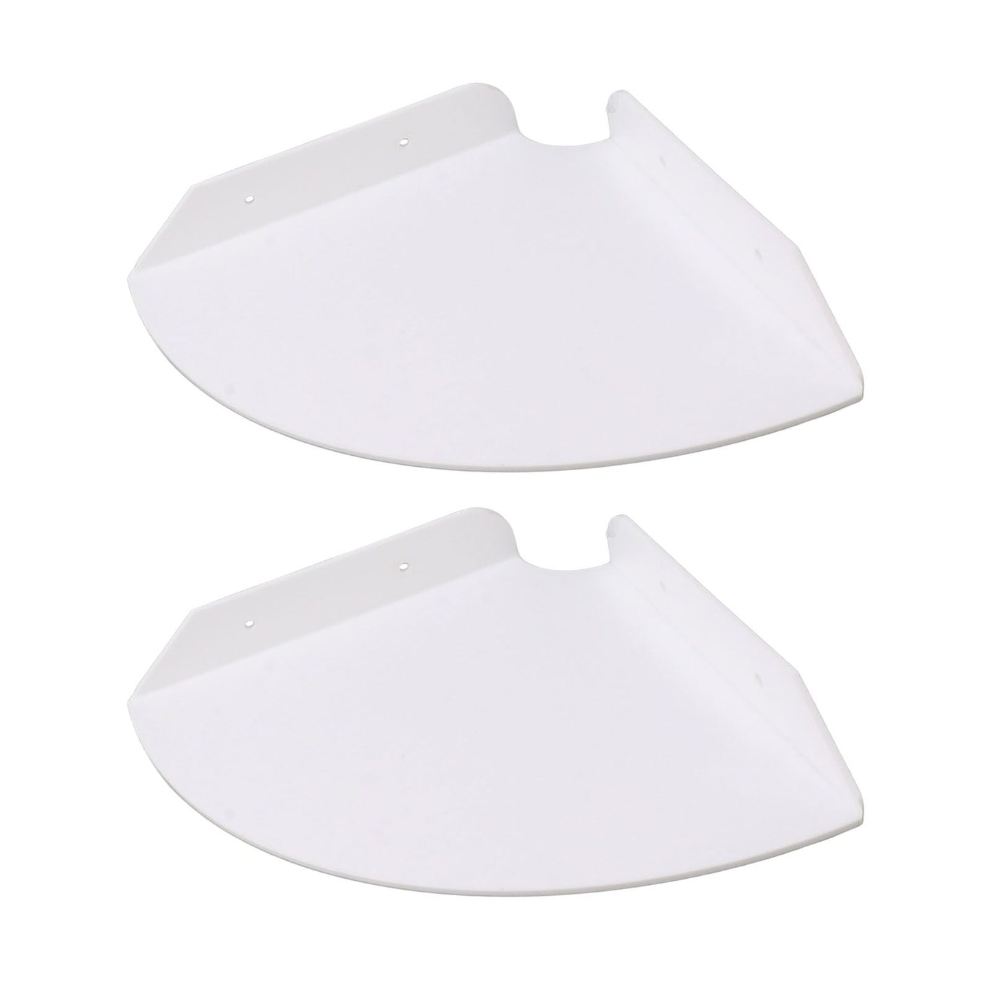 2pcs Wall Mount Floating Corner Shelves Quarter Round Hanging Corner Shelves for Bedrooms Living Rooms Shower Room White