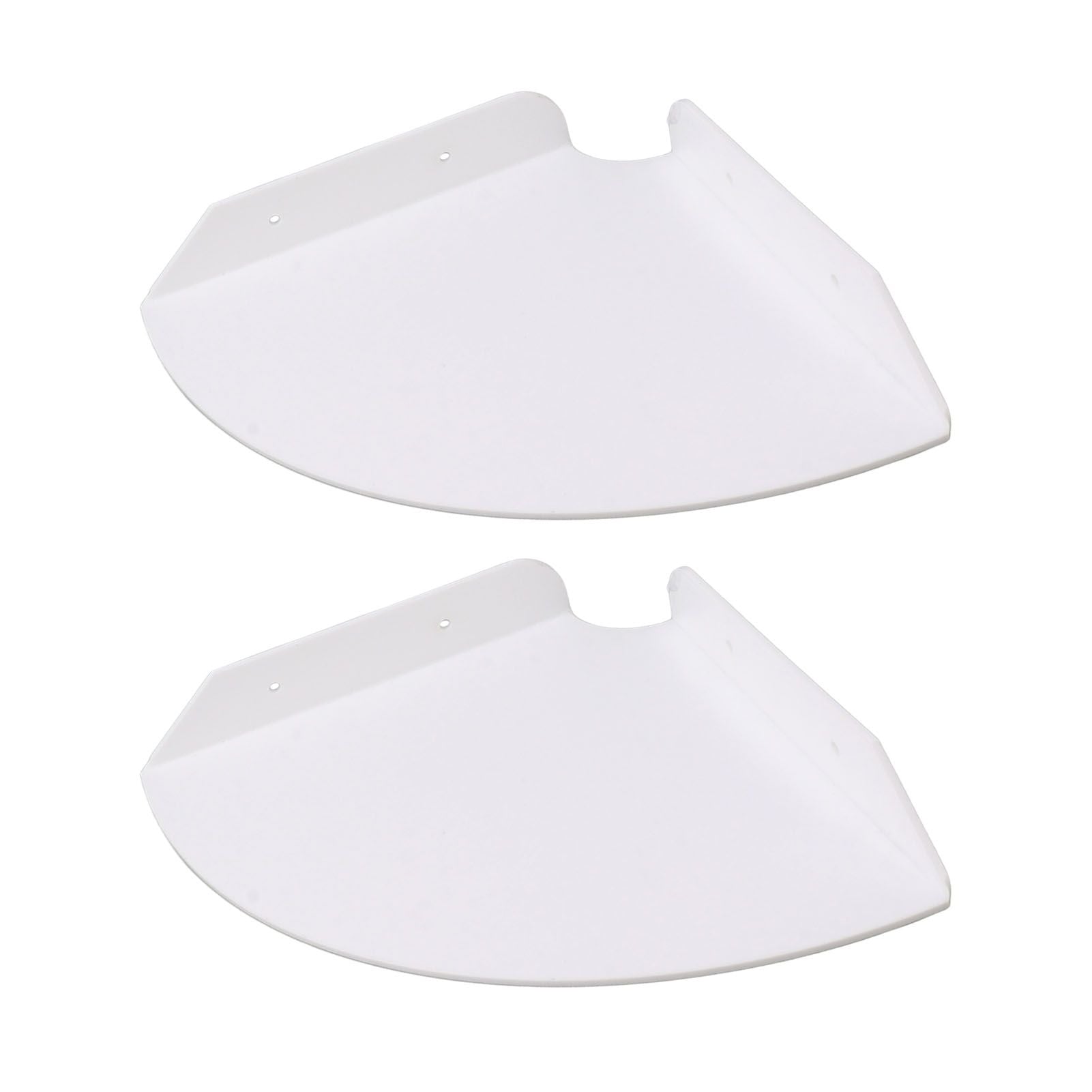 2pcs Wall Mount Floating Corner Shelves Quarter Round Hanging Corner Shelves for Bedrooms Living Rooms Shower Room White