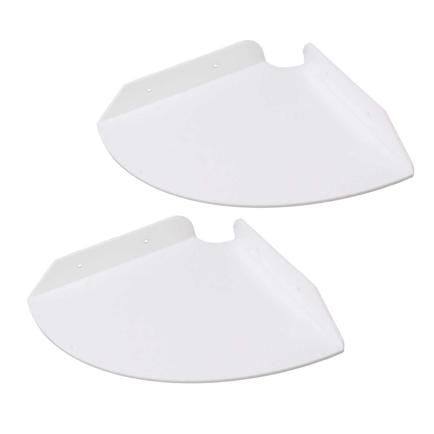 2pcs Wall Mount Floating Corner Shelves Quarter Round Hanging Corner Shelves for Bedrooms Living Rooms Shower Room White