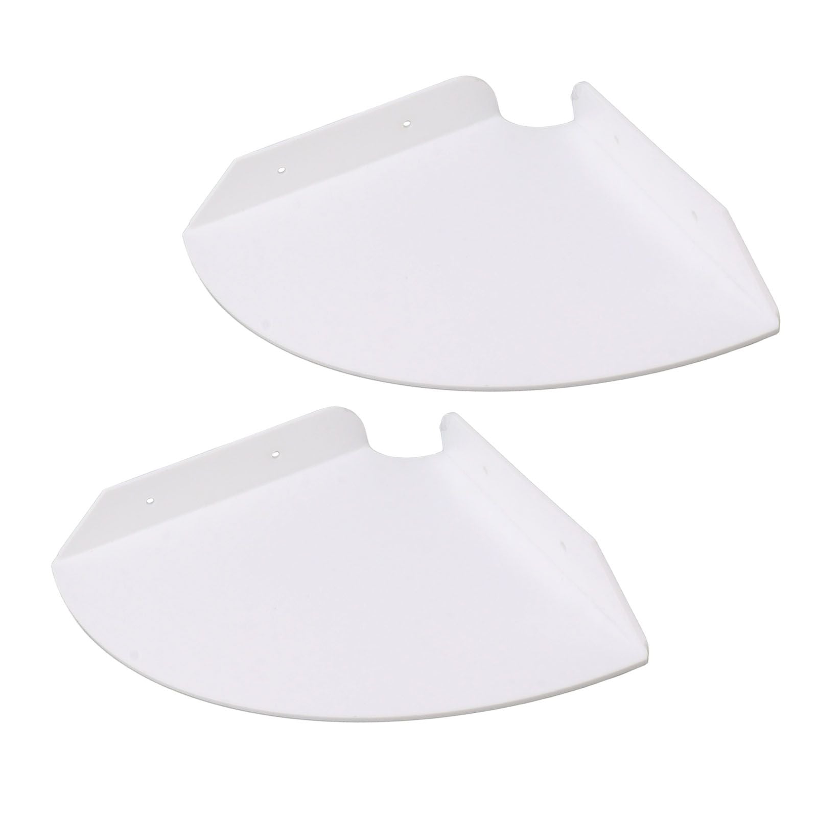 2pcs Wall Mount Floating Corner Shelves Quarter Round Hanging Corner Shelves for Bedrooms Living Rooms Shower Room White