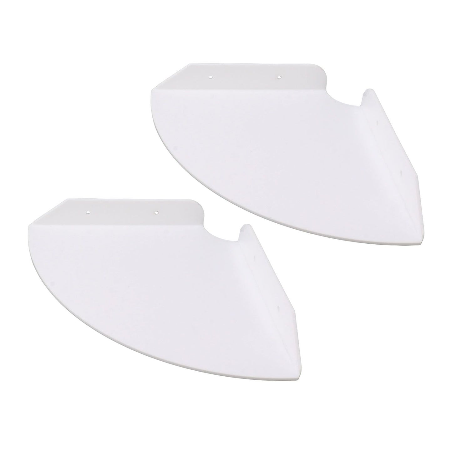 2pcs Wall Mount Floating Corner Shelves Quarter Round Hanging Corner Shelves for Bedrooms Living Rooms Shower Room White