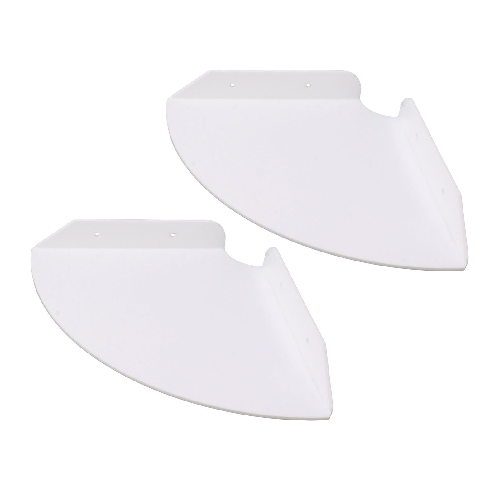 2pcs Wall Mount Floating Corner Shelves Quarter Round Hanging Corner Shelves for Bedrooms Living Rooms Shower Room White