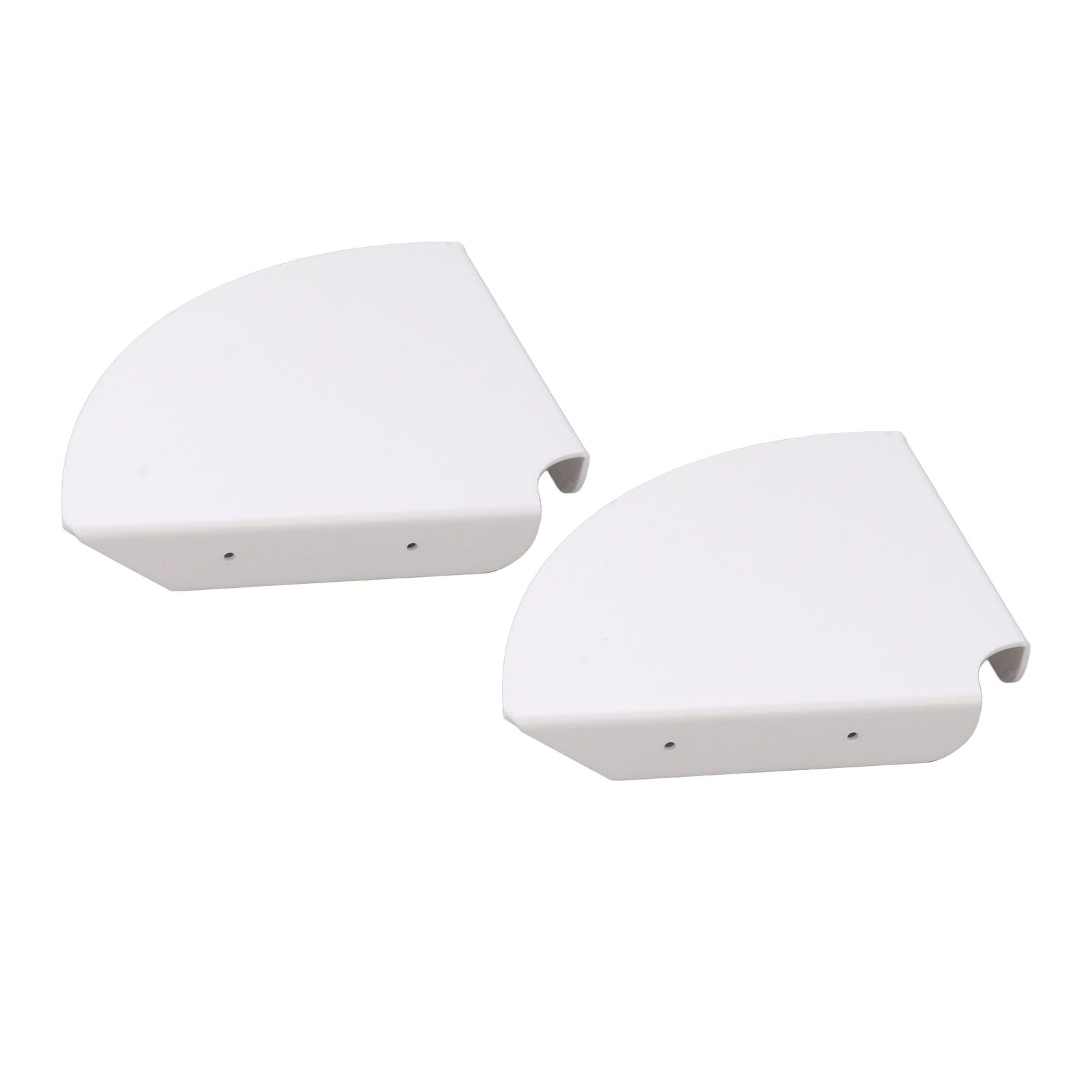 2pcs Wall Mount Floating Corner Shelves Quarter Round Hanging Corner Shelves for Bedrooms Living Rooms Shower Room White
