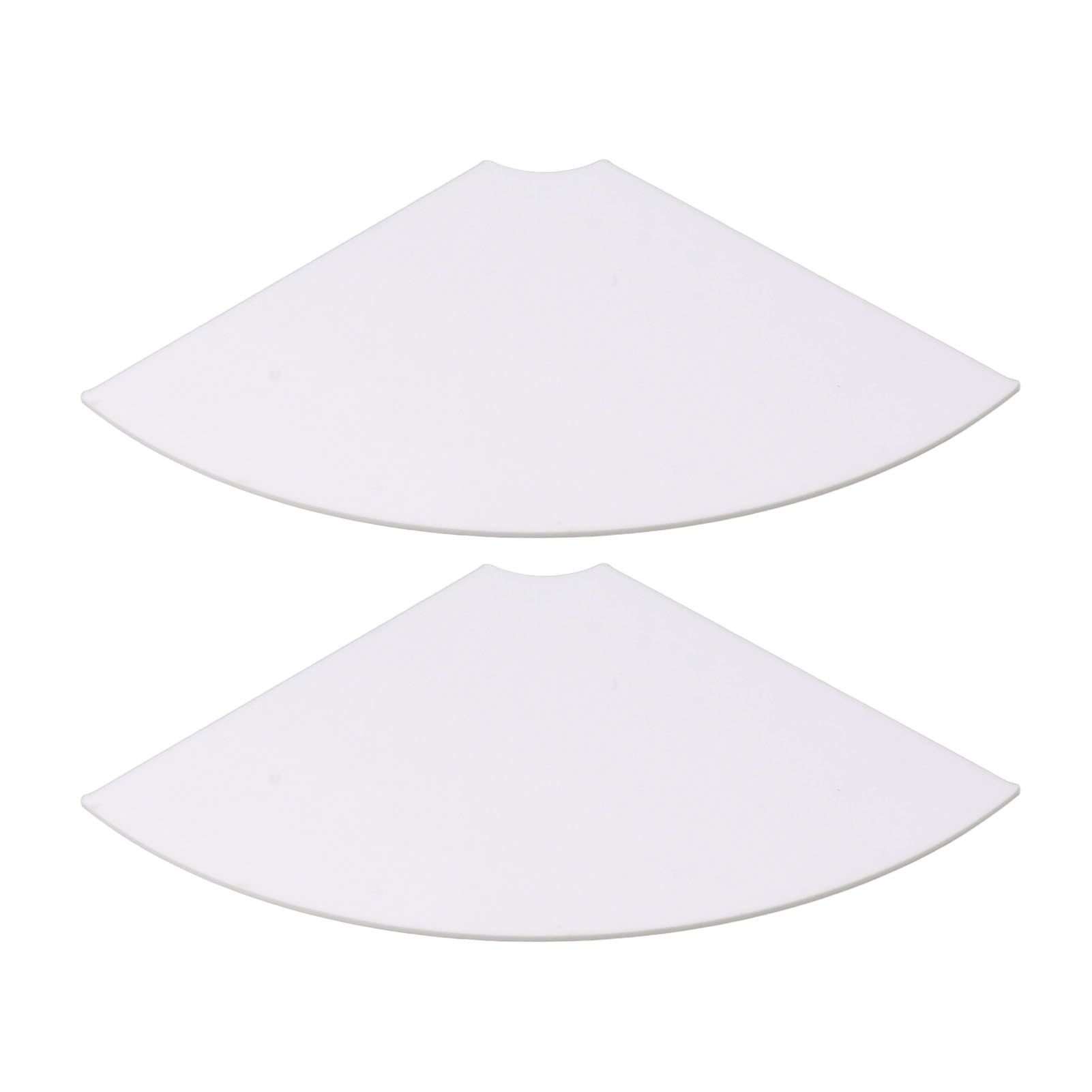 2pcs Wall Mount Floating Corner Shelves Quarter Round Hanging Corner Shelves for Bedrooms Living Rooms Shower Room White
