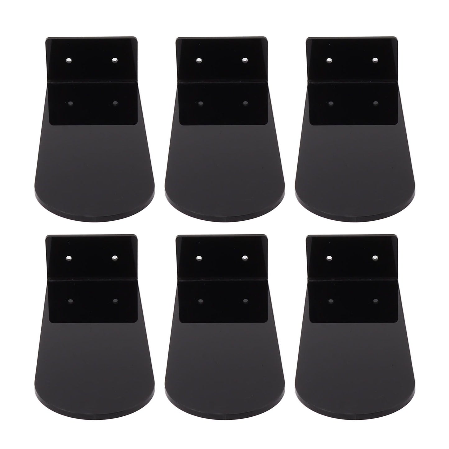 6pcs Floating Shoe Shelves 7.9in Length Acrylic Shoe Display for Footwear Collection Black