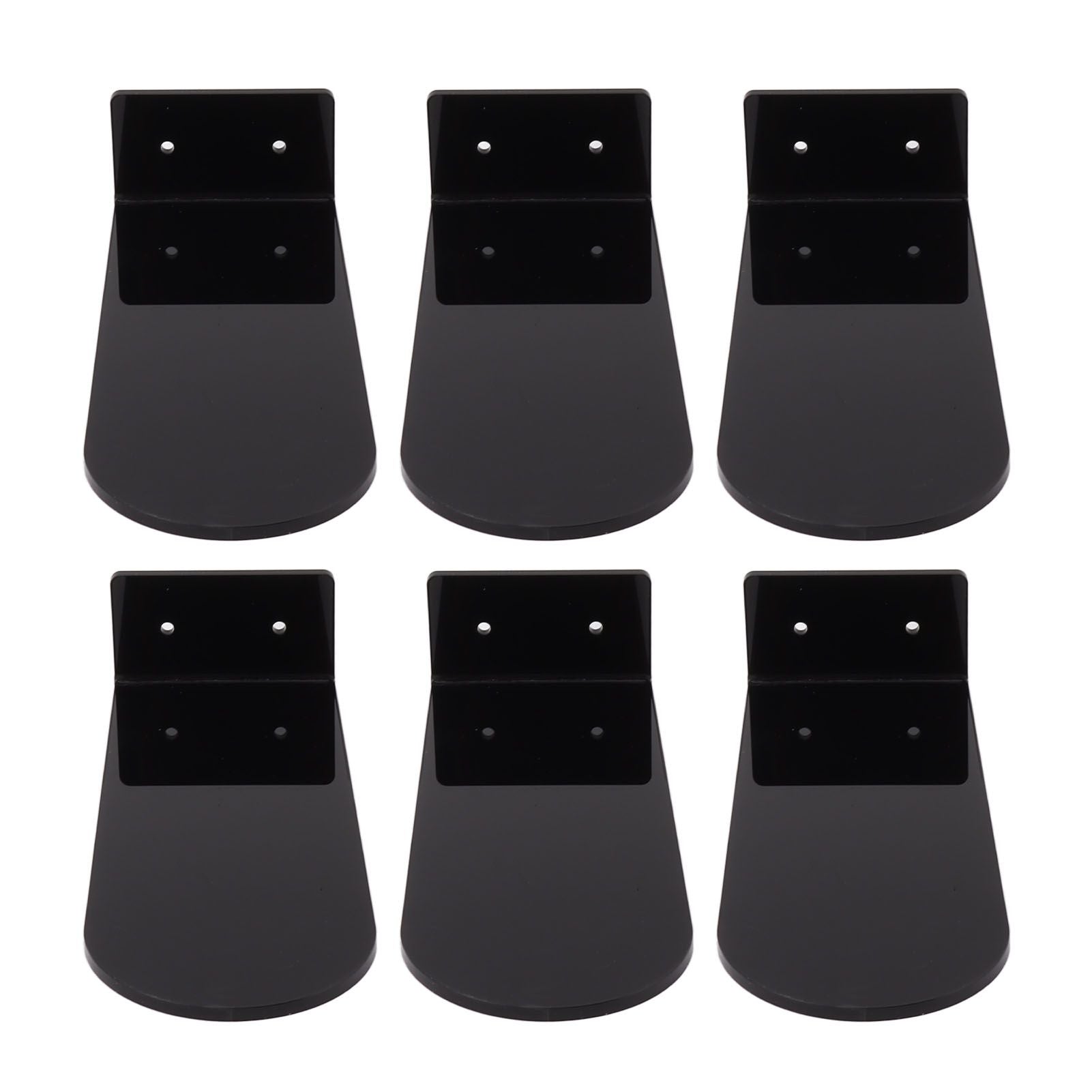6pcs Floating Shoe Shelves 7.9in Length Acrylic Shoe Display for Footwear Collection Black