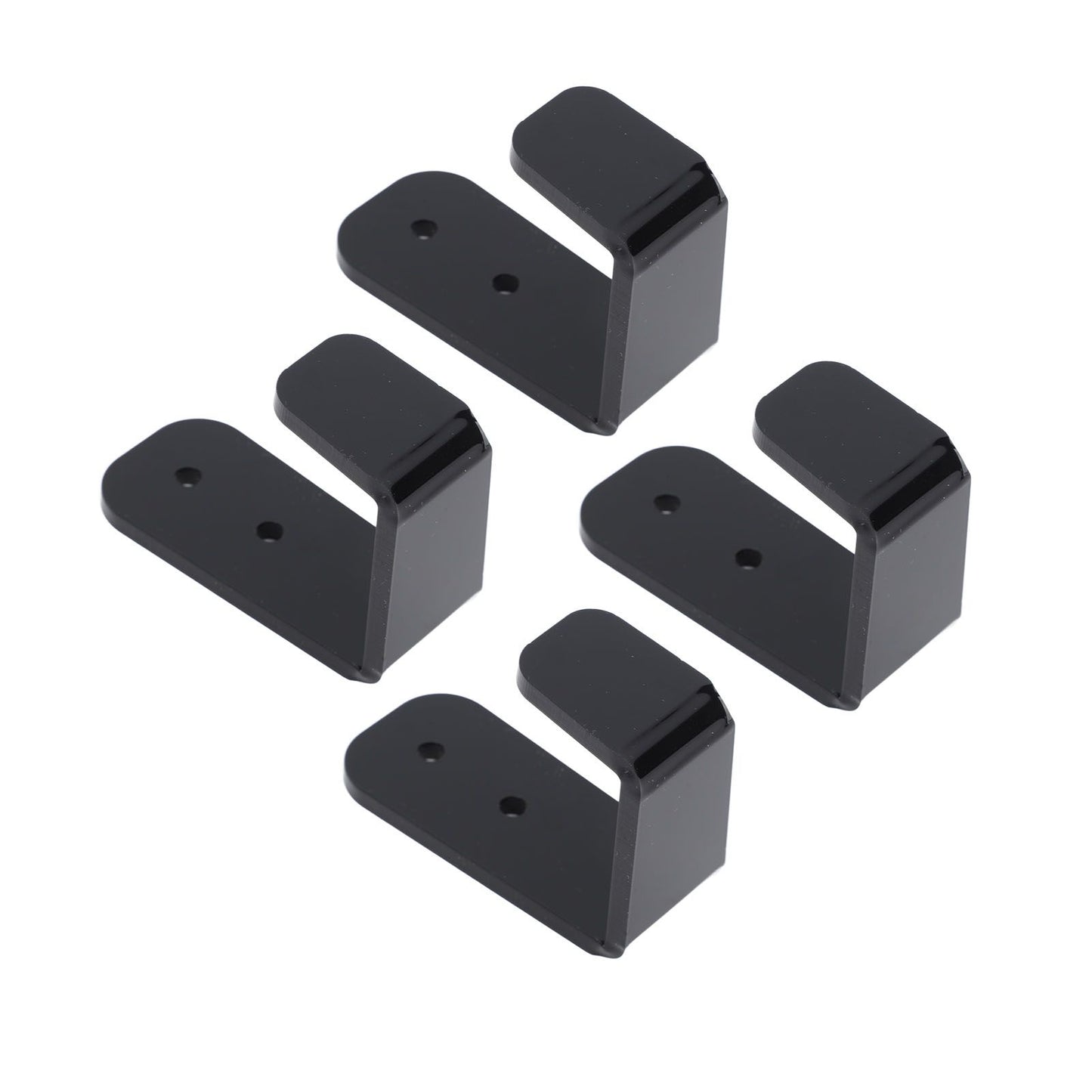 4PCS Hockey Stick Rack Black Acrylic Hockey Stick Holder Wall Mount Versatile Hockey Stick Hanger for Club Bar Garage