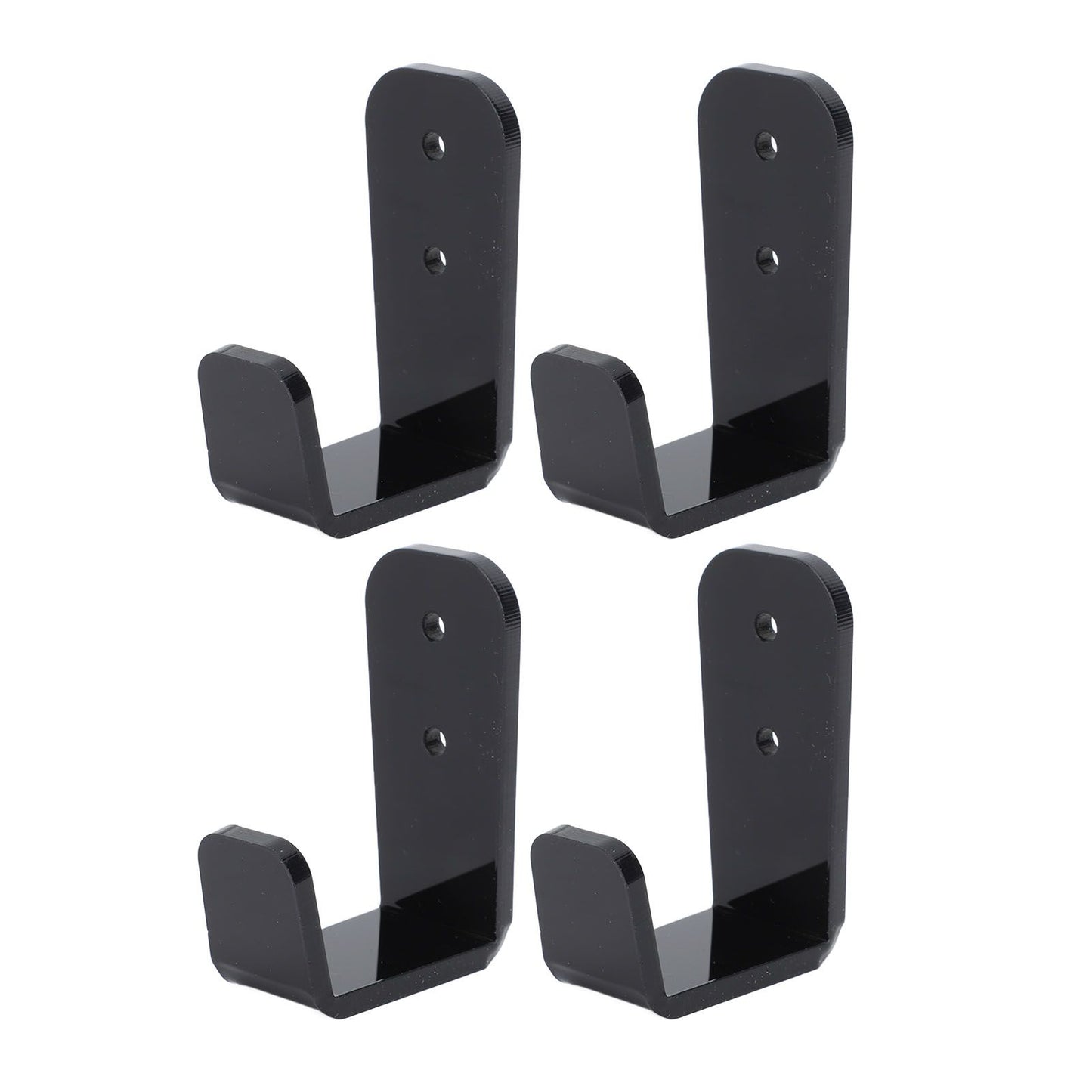 4PCS Hockey Stick Rack Black Acrylic Hockey Stick Holder Wall Mount Versatile Hockey Stick Hanger for Club Bar Garage