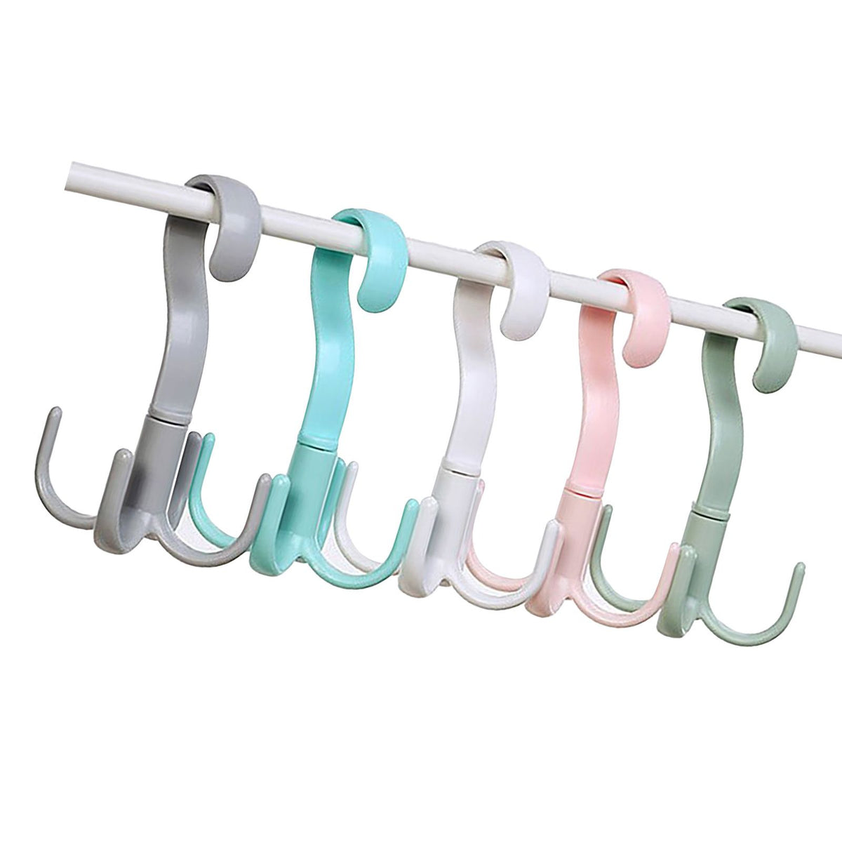 8 Pcs 4 Claws Closet Hangers 360 Degree Rotatable Closet