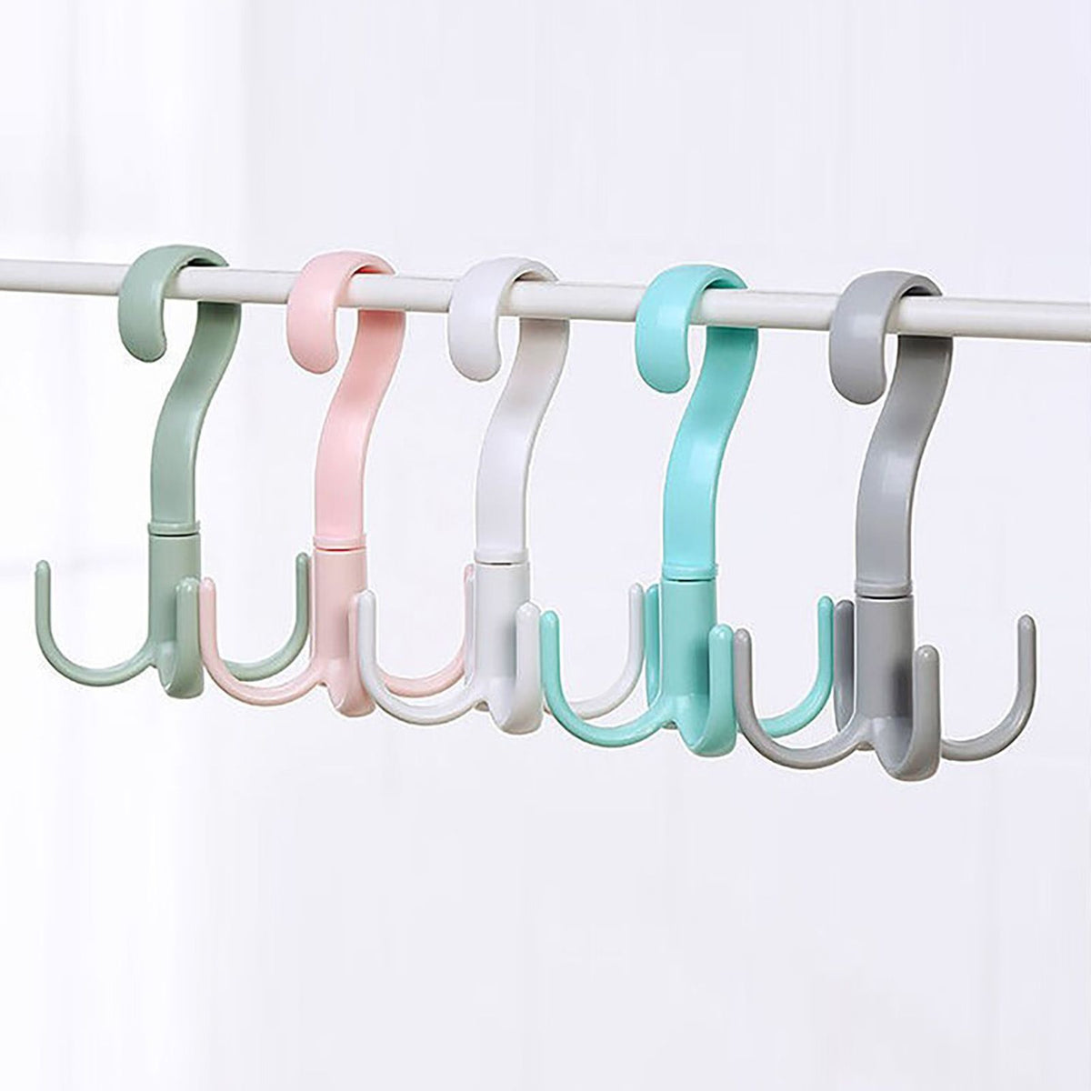 8 Pcs 4 Claws Closet Hangers 360 Degree Rotatable Closet