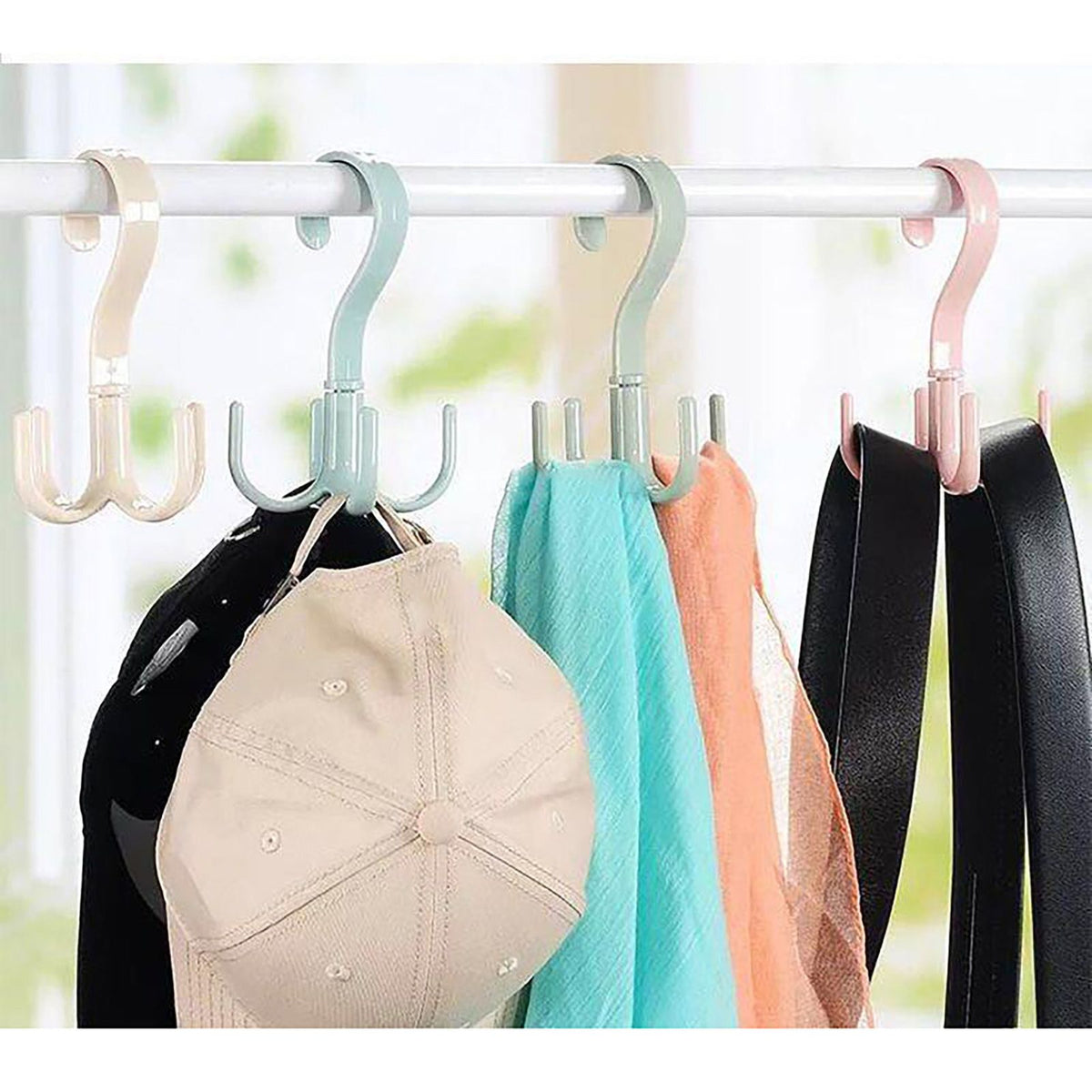8 Pcs 4 Claws Closet Hangers 360 Degree Rotatable Closet