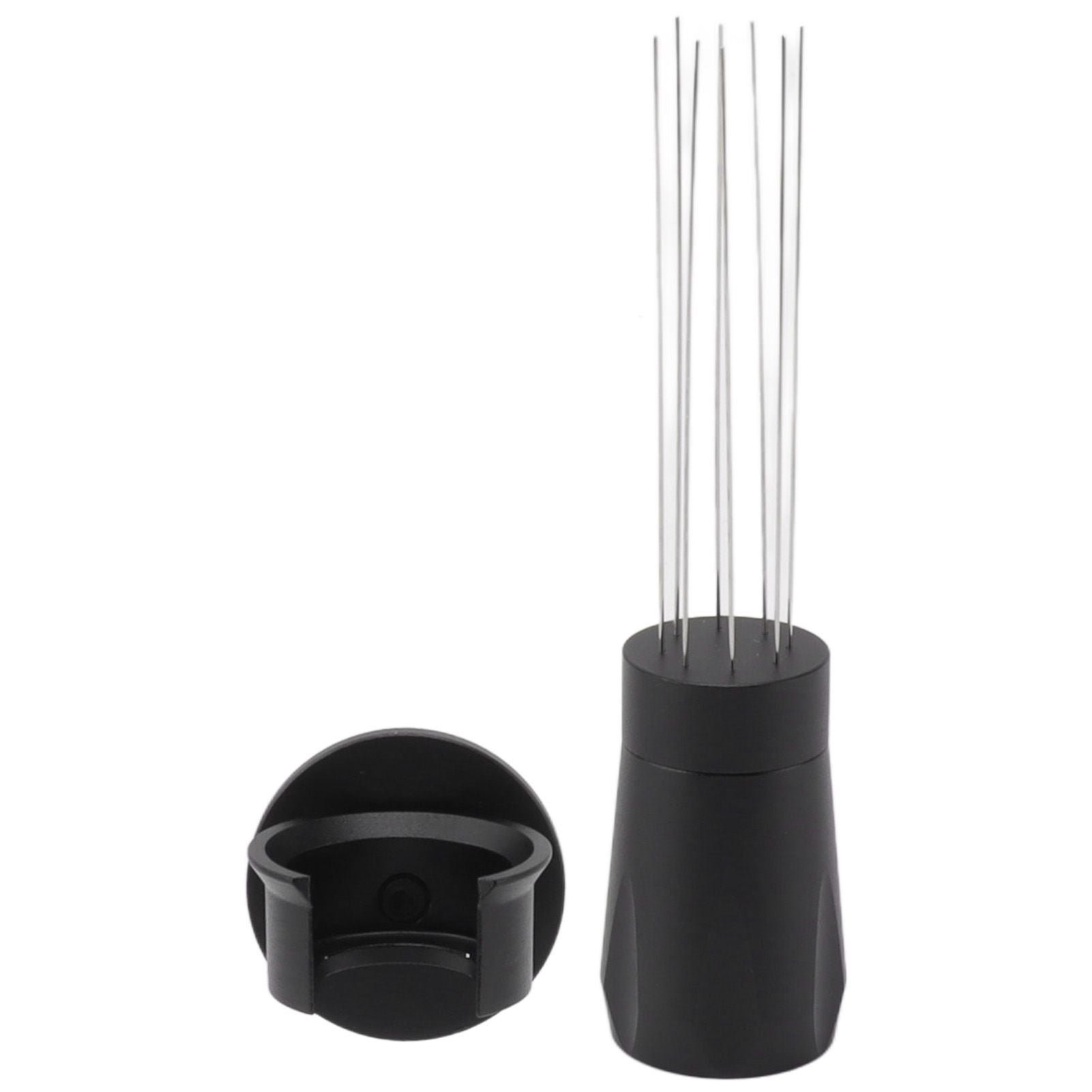 Coffee Distribution Tool Non Stick Black Aluminum Alloy Stainless Steel Coffee Stirring Tamper for Coffee Making