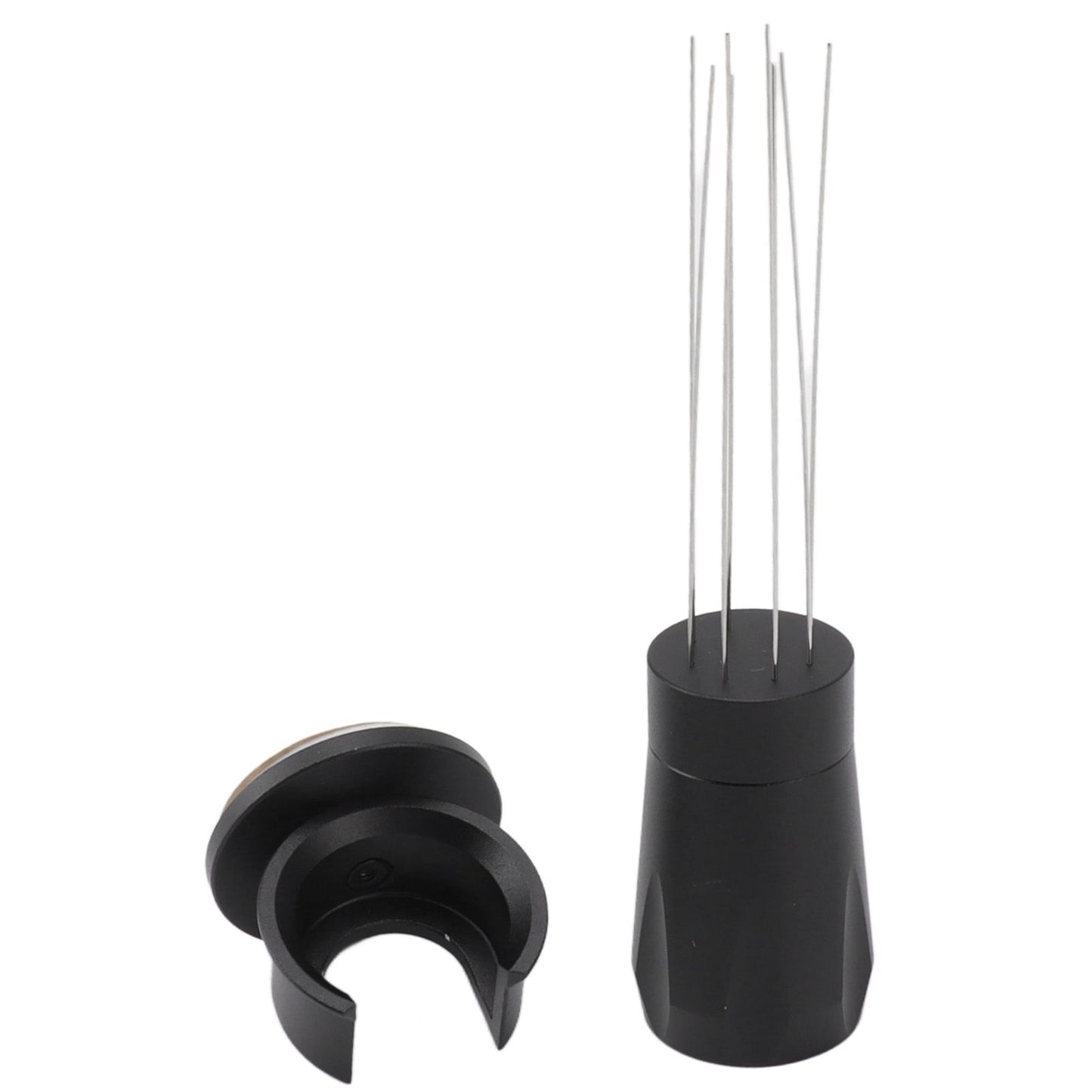 Coffee Distribution Tool Non Stick Black Aluminum Alloy Stainless Steel Coffee Stirring Tamper for Coffee Making