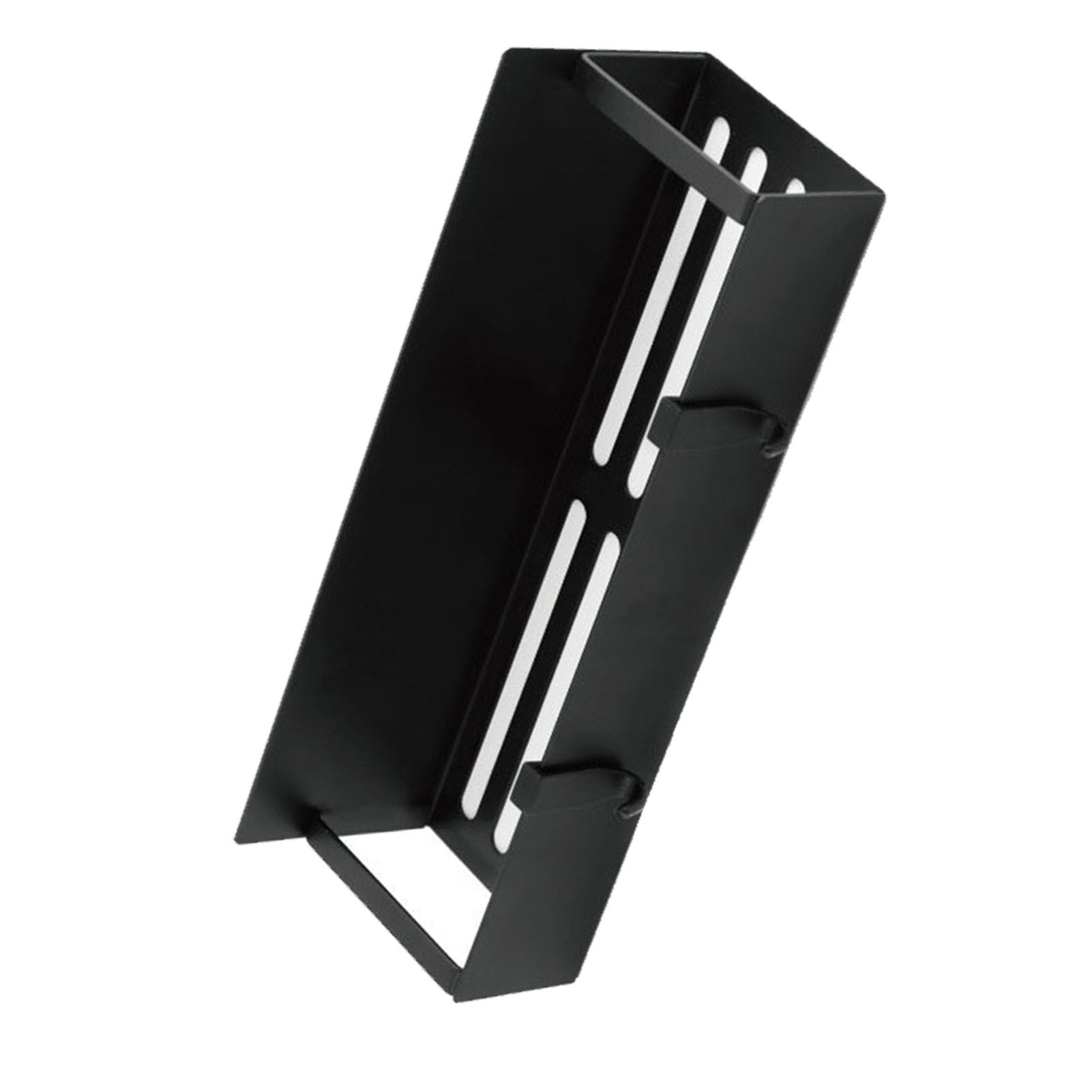 Fridge Spice Rack Magnetic with Hook Hanging Seasoning Holder Rack for Kitchen Storage Black 27x8.5x5cm / 10.6x3.3x2.0in