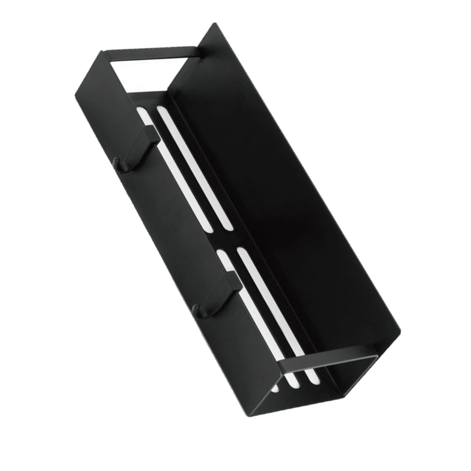Fridge Spice Rack Magnetic with Hook Hanging Seasoning Holder Rack for Kitchen Storage Black 29.5x9.5x5cm / 11.6x3.7x2.0in