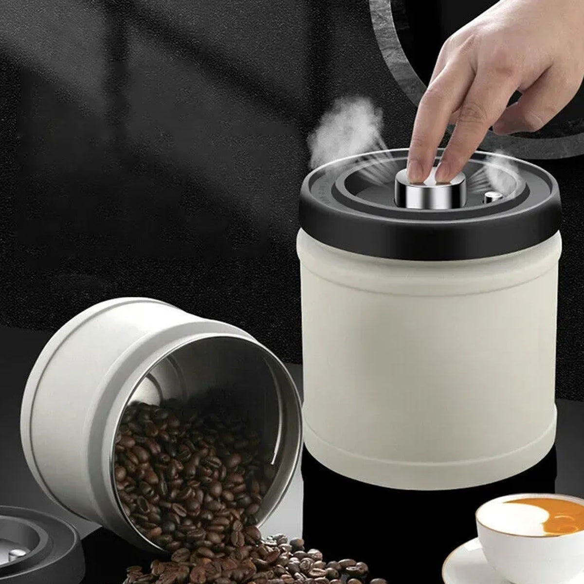 Tea Coffee Canister Stainless Steel Airtight Coffee Container