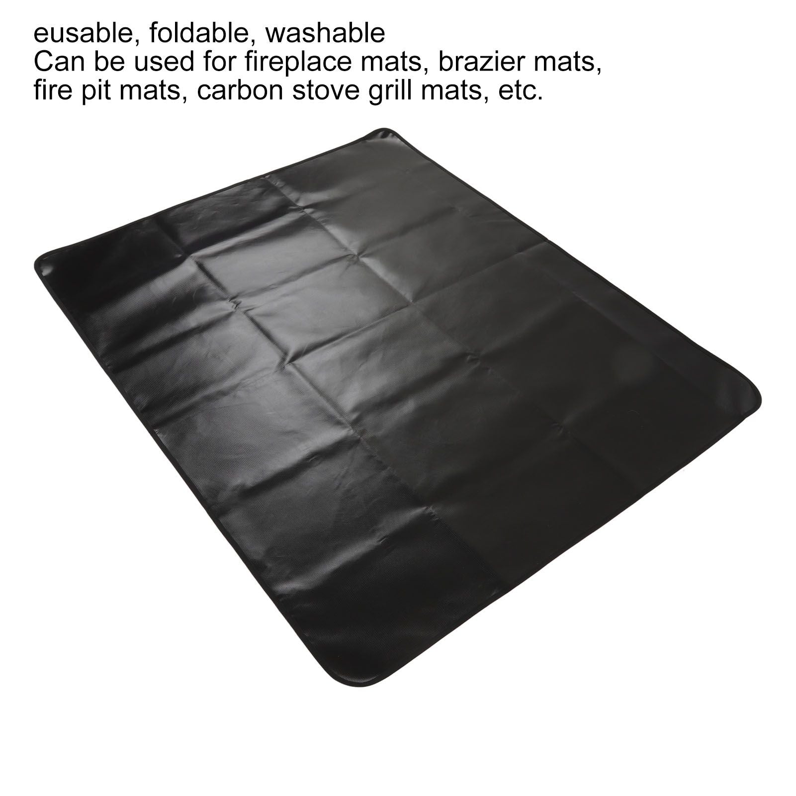 Grill Mats Double Sided Silicone Fireproof Reusable Foldable BBQ Pads for Outdoor Camping Garden Yard Picnic 152x122CM Rectangle