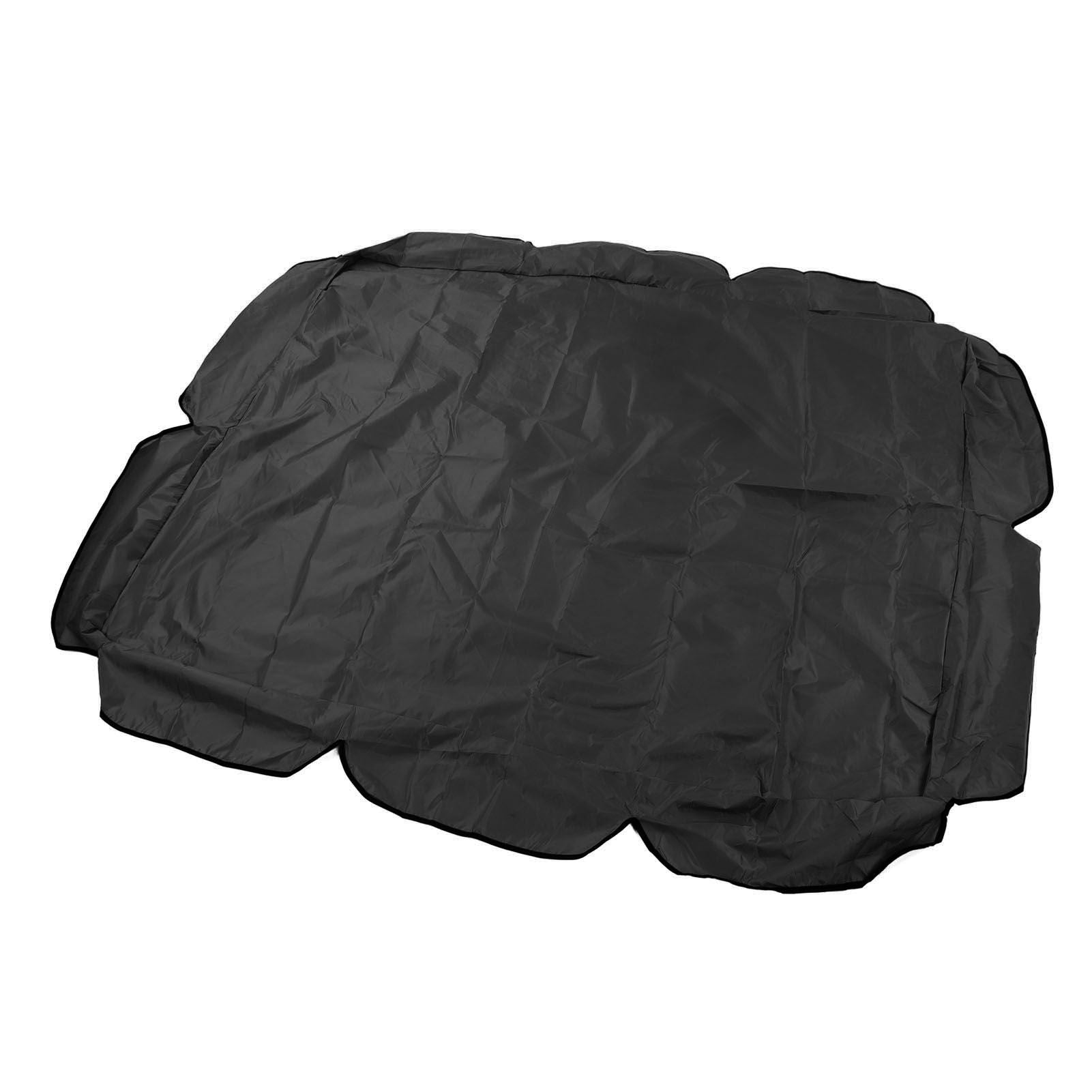 Swing Canopy 210D Silver Coated Oxford Waterproof UV Proof for Outdoor Patio Yard Chair 142x120x18cm Black
